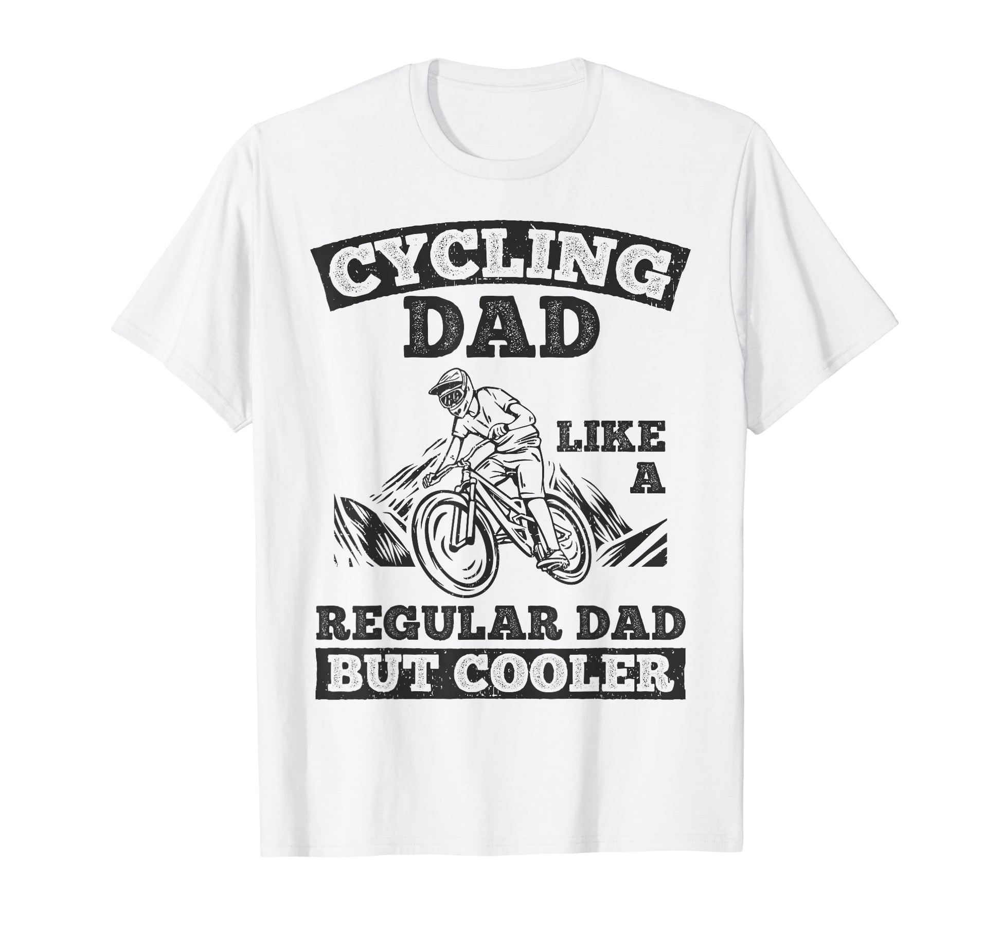 Cycling Dad Like Regular Dad But Cooler T-Shirt - Minimalist Print Unisex - T-Shirt, Sweatshirt, Hoodie