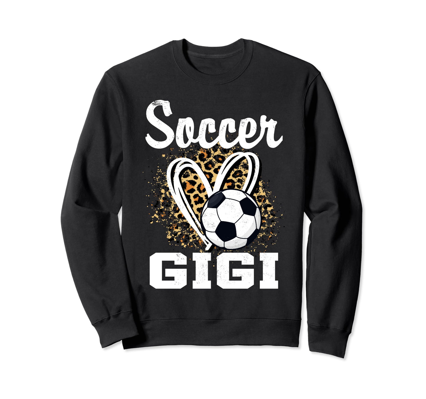 Soccer Gigi Leopard Heart Grandma Sweatshirt - Custom Art Print Unisex - T-Shirt, Sweatshirt, Hoodie