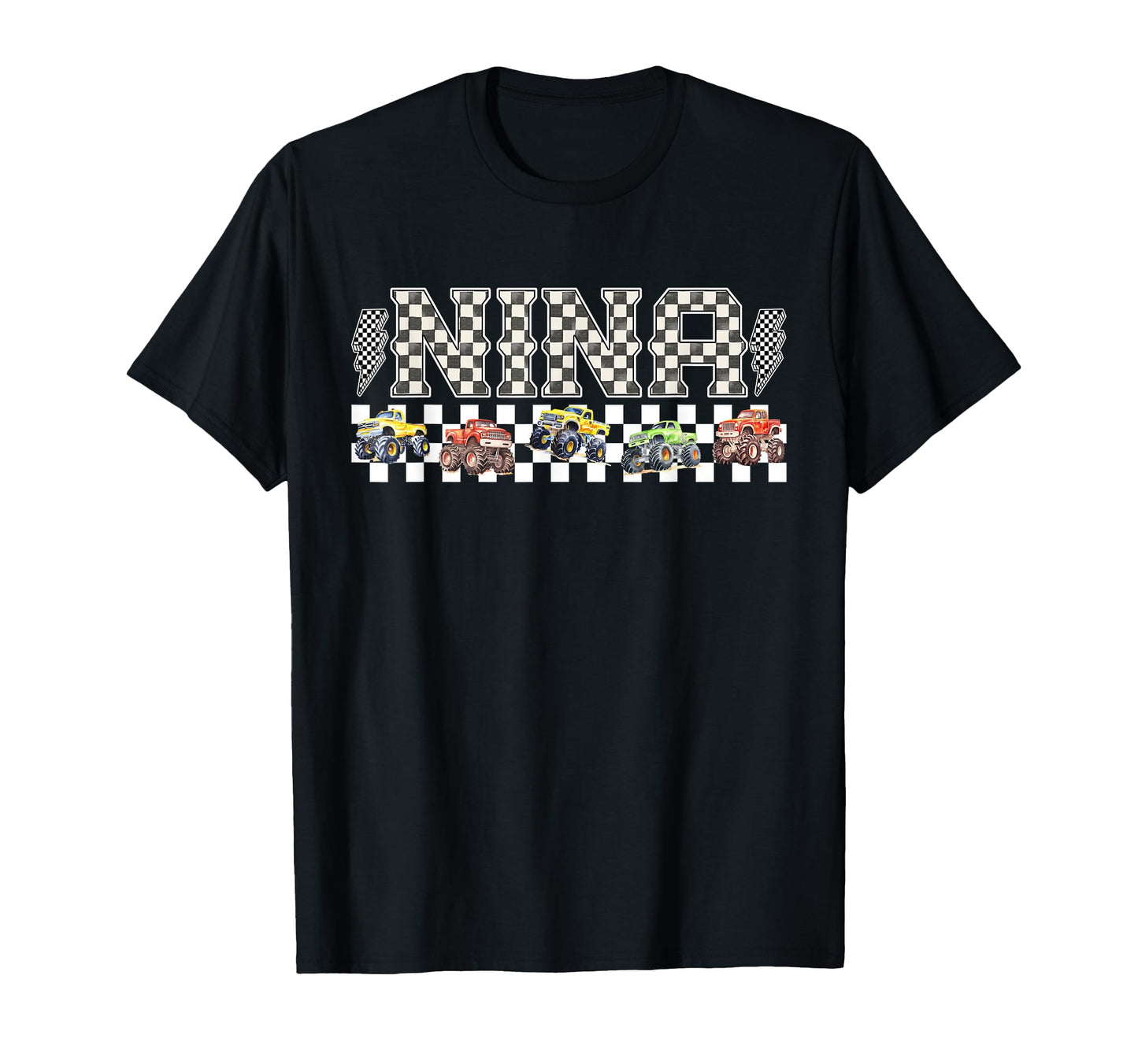 Nina Monster Truck Family Crew T-Shirt - Fun Novelty Design for Adults - T-Shirt, Sweatshirt, Hoodie