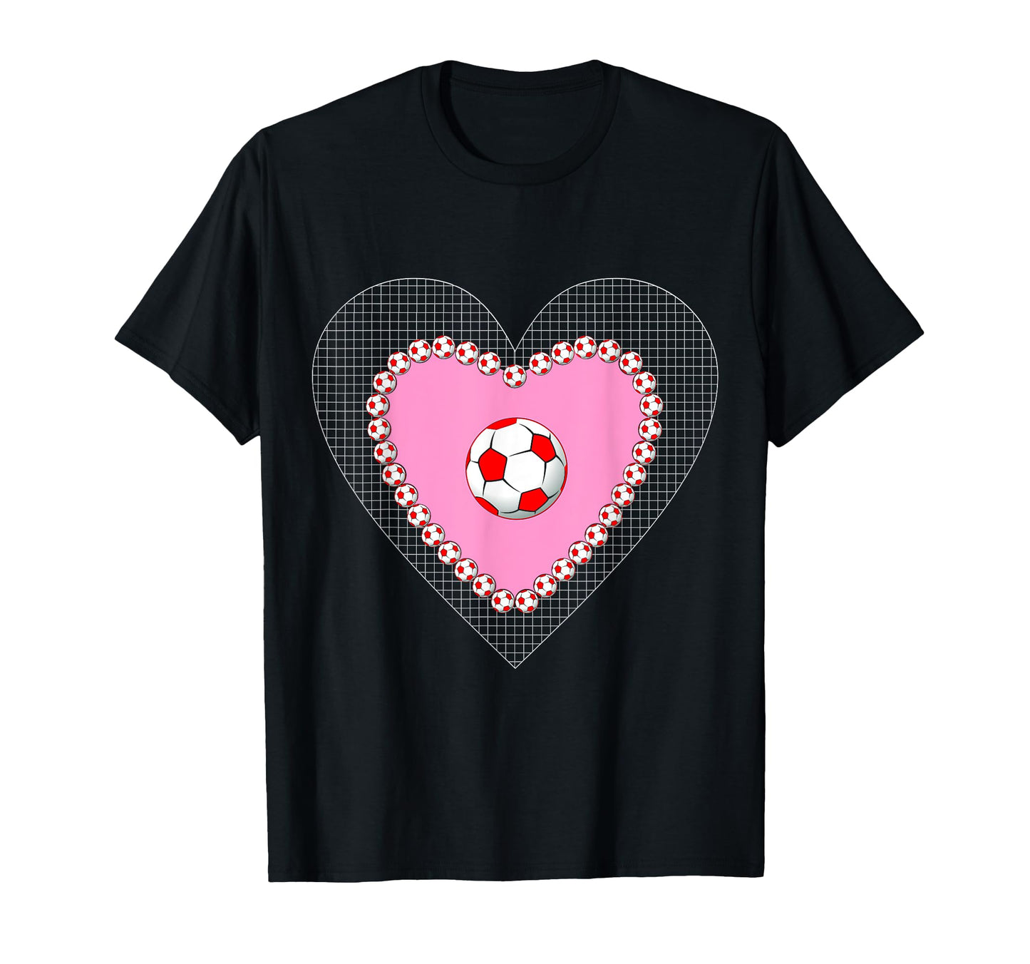 Valentine Heart Soccer Football Balls T-Shirt - Streetwear Style Men Women - T-Shirt, Sweatshirt, Hoodie