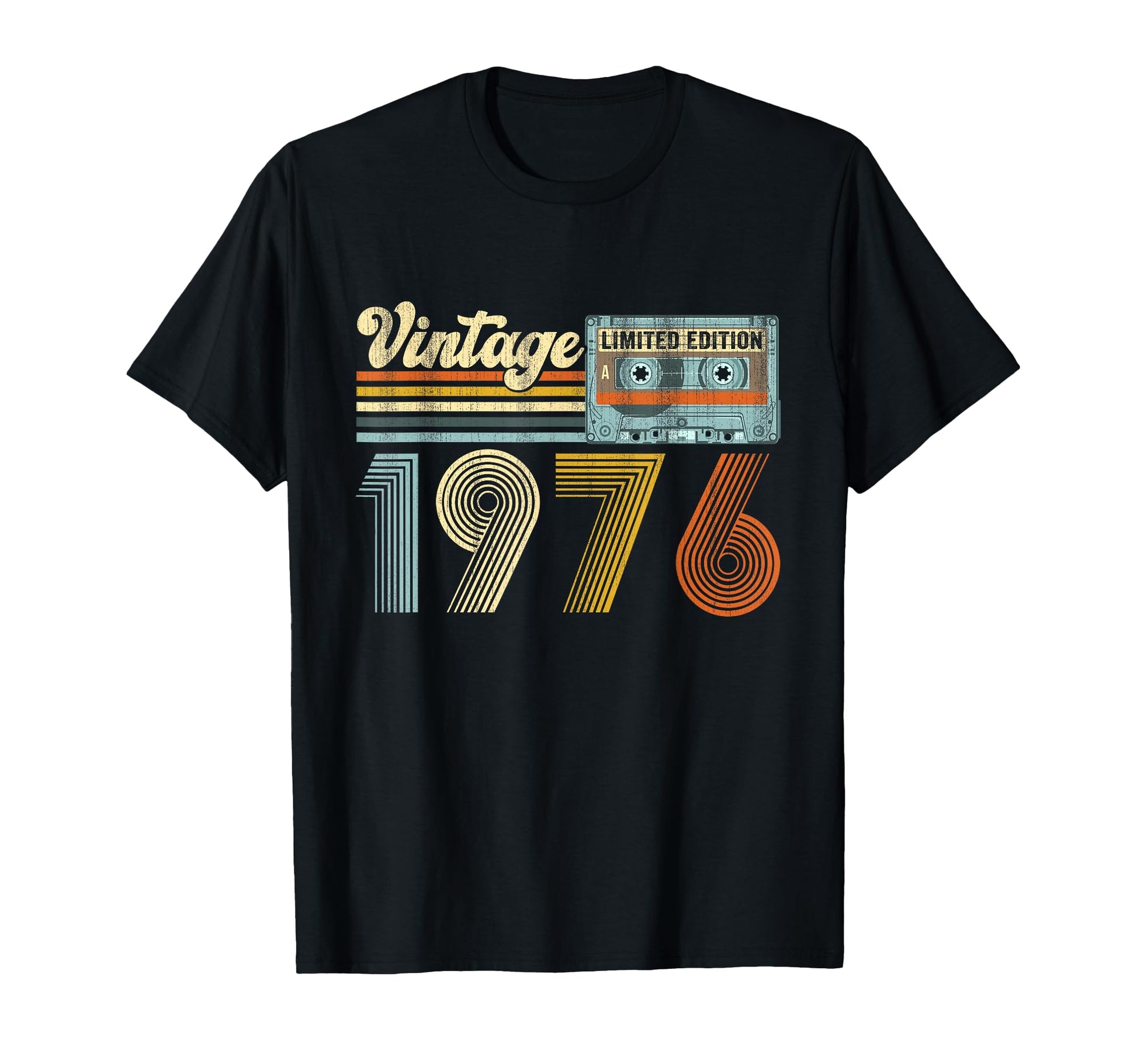 1976 Cassette Tape 50Th Birthday Gifts T-Shirt - Custom Art Print Unisex - T-Shirt, Sweatshirt, Hoodie
