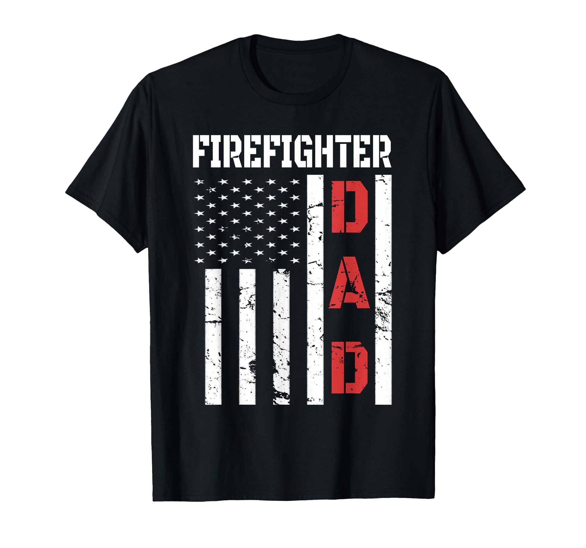 Firefighter Flag Fathers Day 2018 Dad T-Shirt - Aesthetic Graphic Unisex - T-Shirt, Sweatshirt, Hoodie