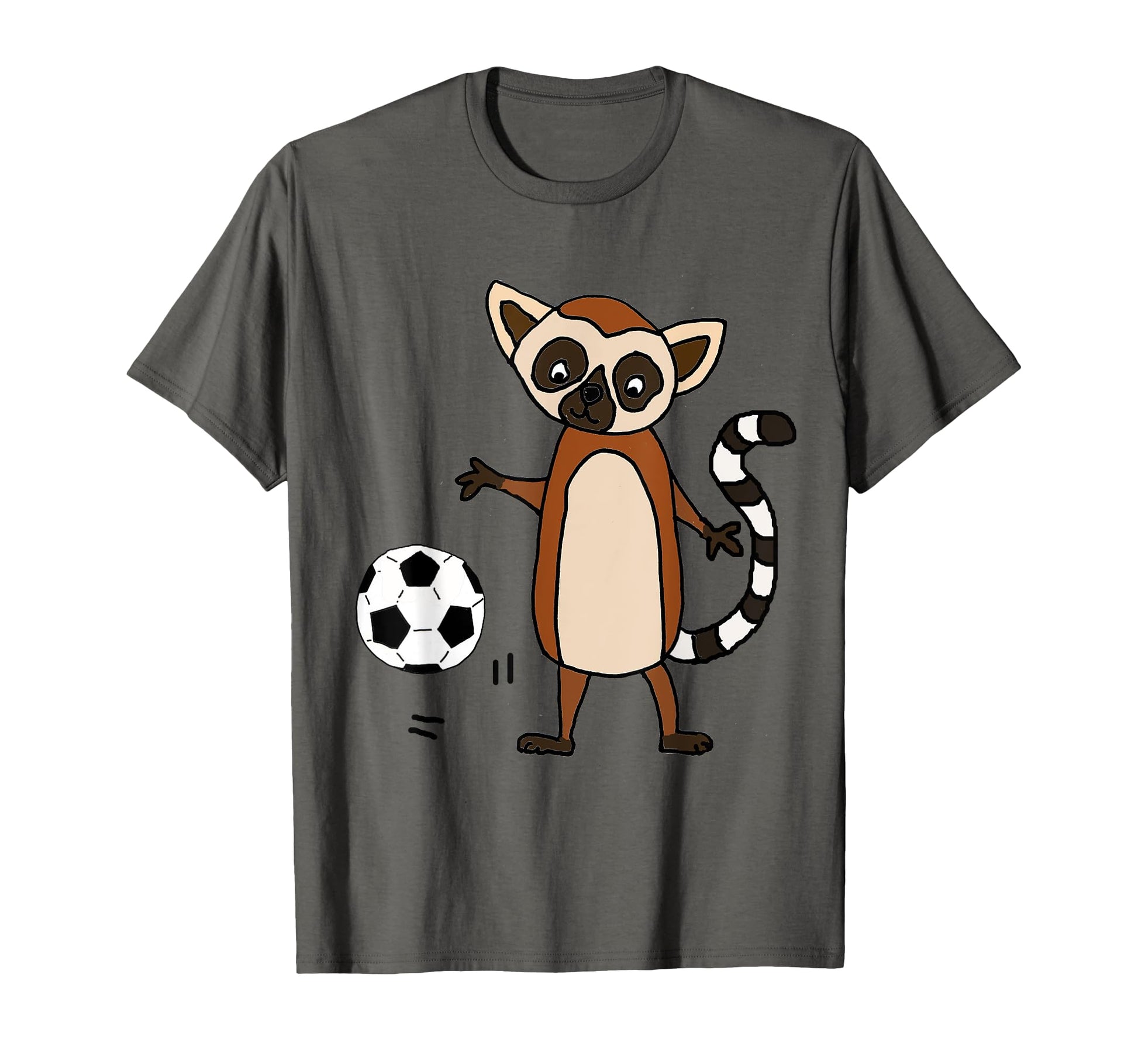 Smilealottees Lemur Playing Soccer T-Shirt - Aesthetic Graphic for Adults - T-Shirt, Sweatshirt, Hoodie