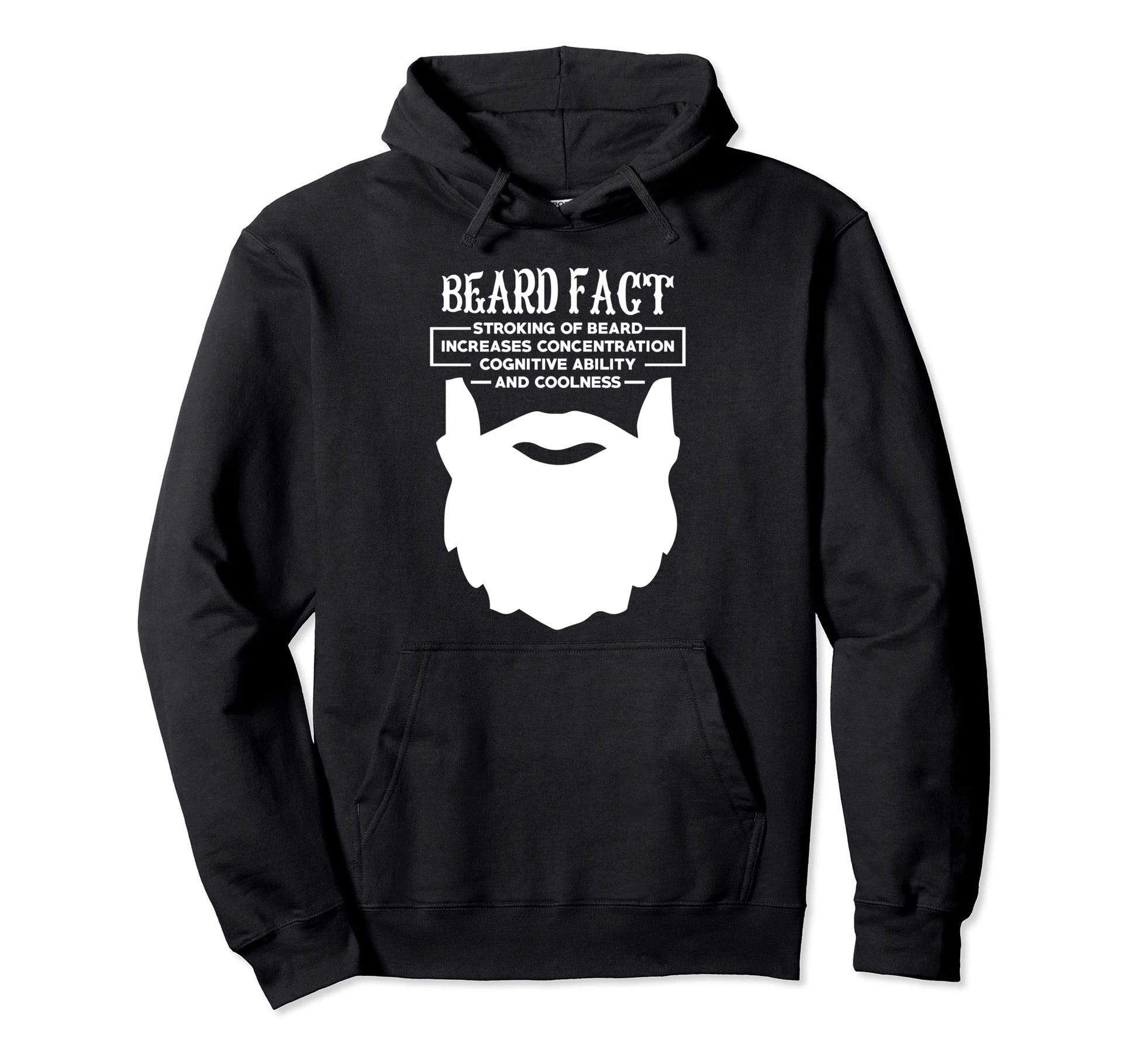 Beard Fact Bearded Barber Mustache Funny Hoodie - Unique Graphic Men Women - T-Shirt, Sweatshirt, Hoodie