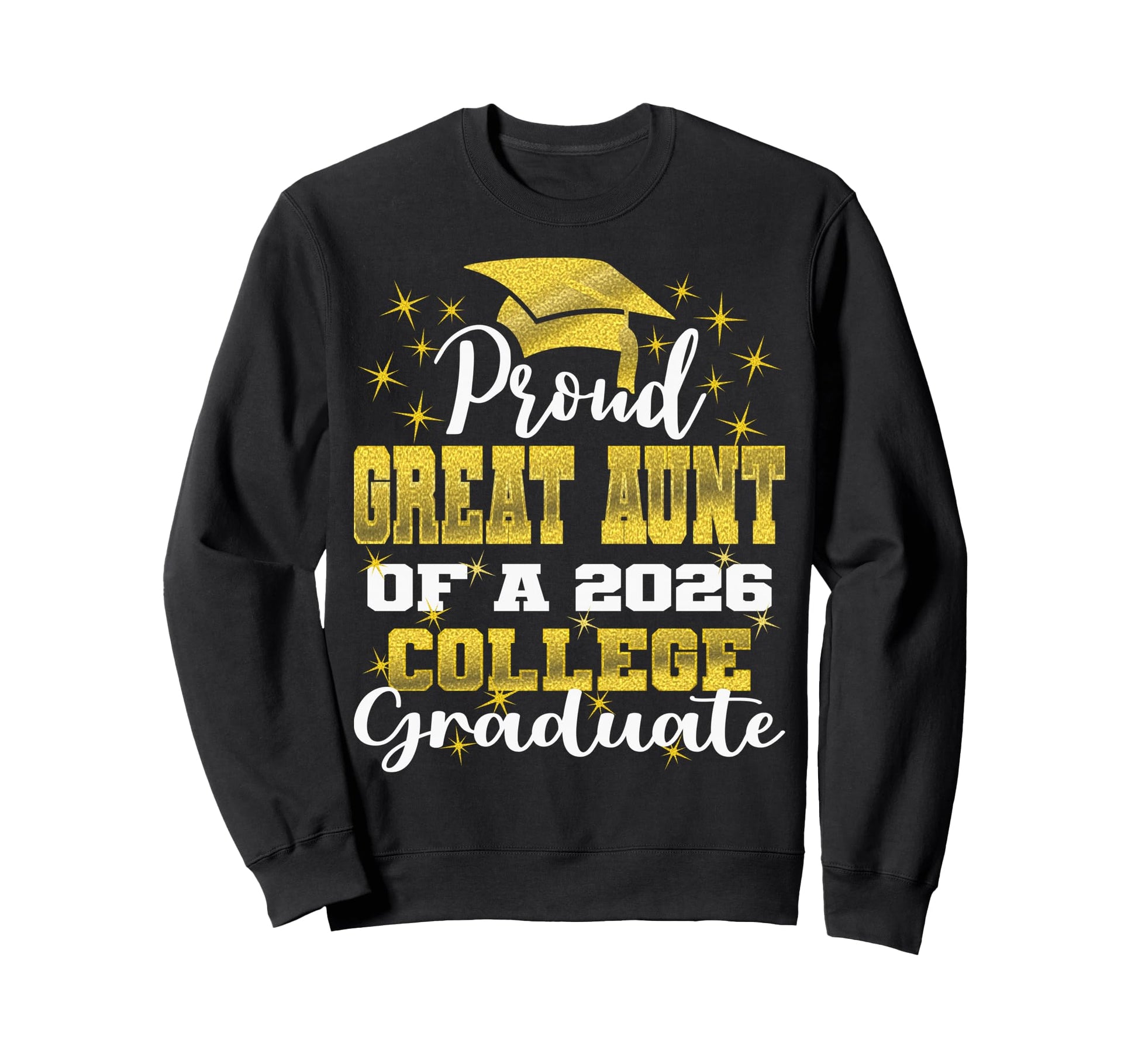 Proud Great Aunt 2026 College Sweatshirt - Minimalist Print for Adults - T-Shirt, Sweatshirt, Hoodie