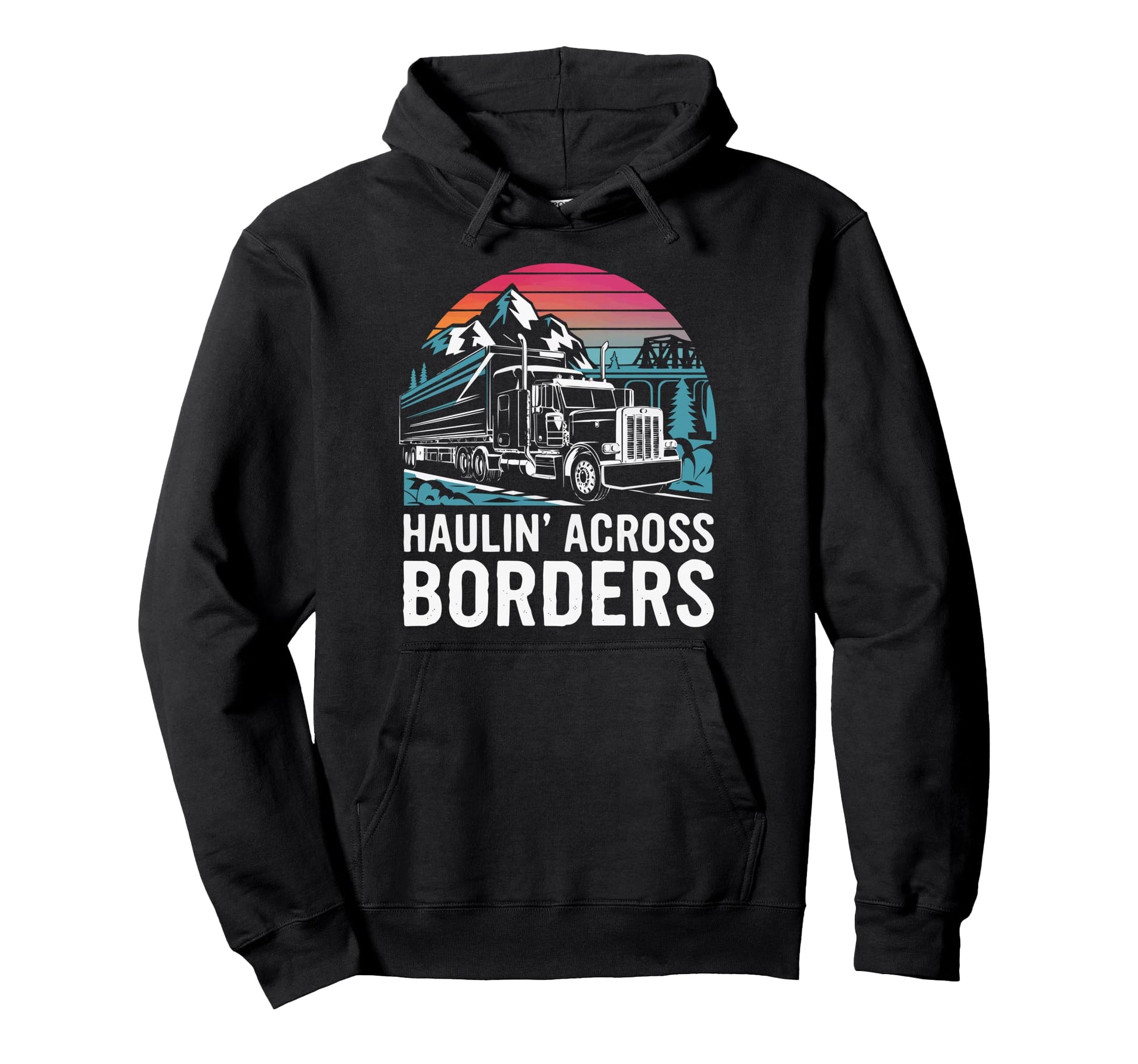 Long Haul Trucker Truck Driver Proud Hoodie - Custom Art Print for Adults - T-Shirt, Sweatshirt, Hoodie