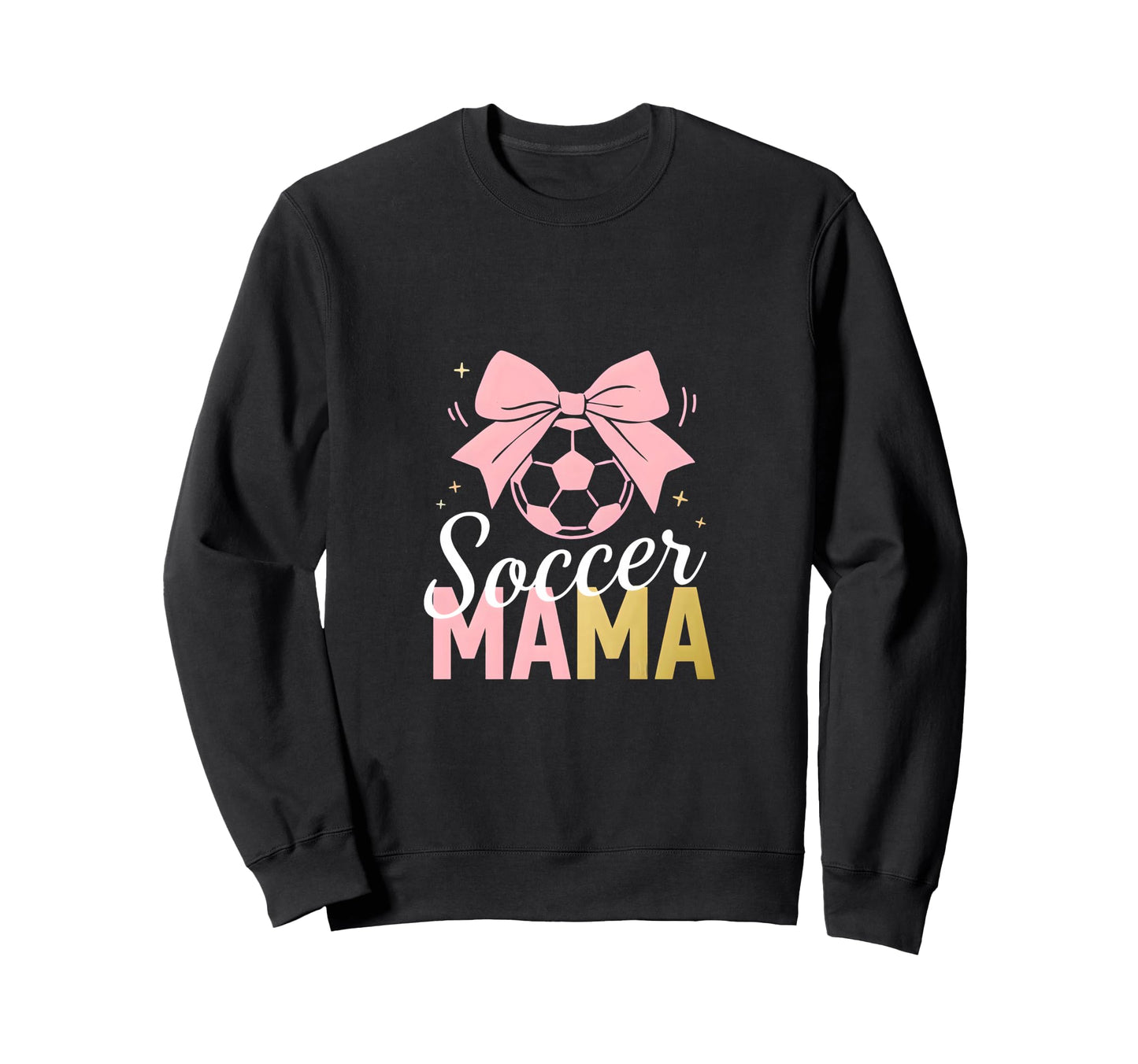 Soccer Mama Bow Soccer Mom Club Sweatshirt - Graphic Print Unisex - T-Shirt, Sweatshirt, Hoodie