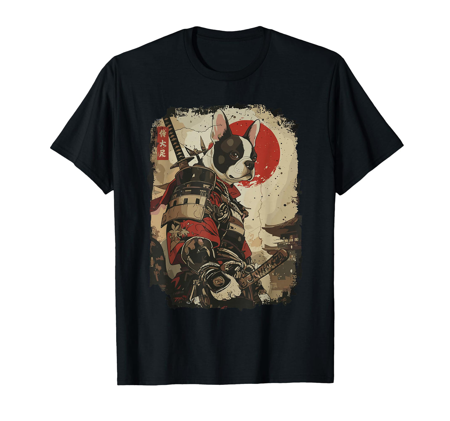Samurai French Bulldog Dog Lover T-Shirt - Casual Everyday Wear for Adults - T-Shirt, Sweatshirt, Hoodie
