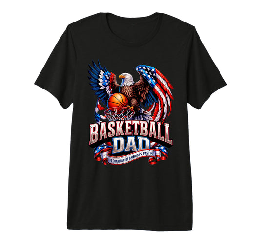 American Basketball Dad Tri Blend T-Shirt - Unique Graphic for Adults - T-Shirt, Sweatshirt, Hoodie