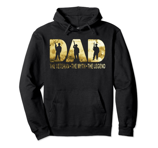 Army Dad Veteran Myth Legend Hoodie - Graphic Print for Adults - T-Shirt, Sweatshirt, Hoodie