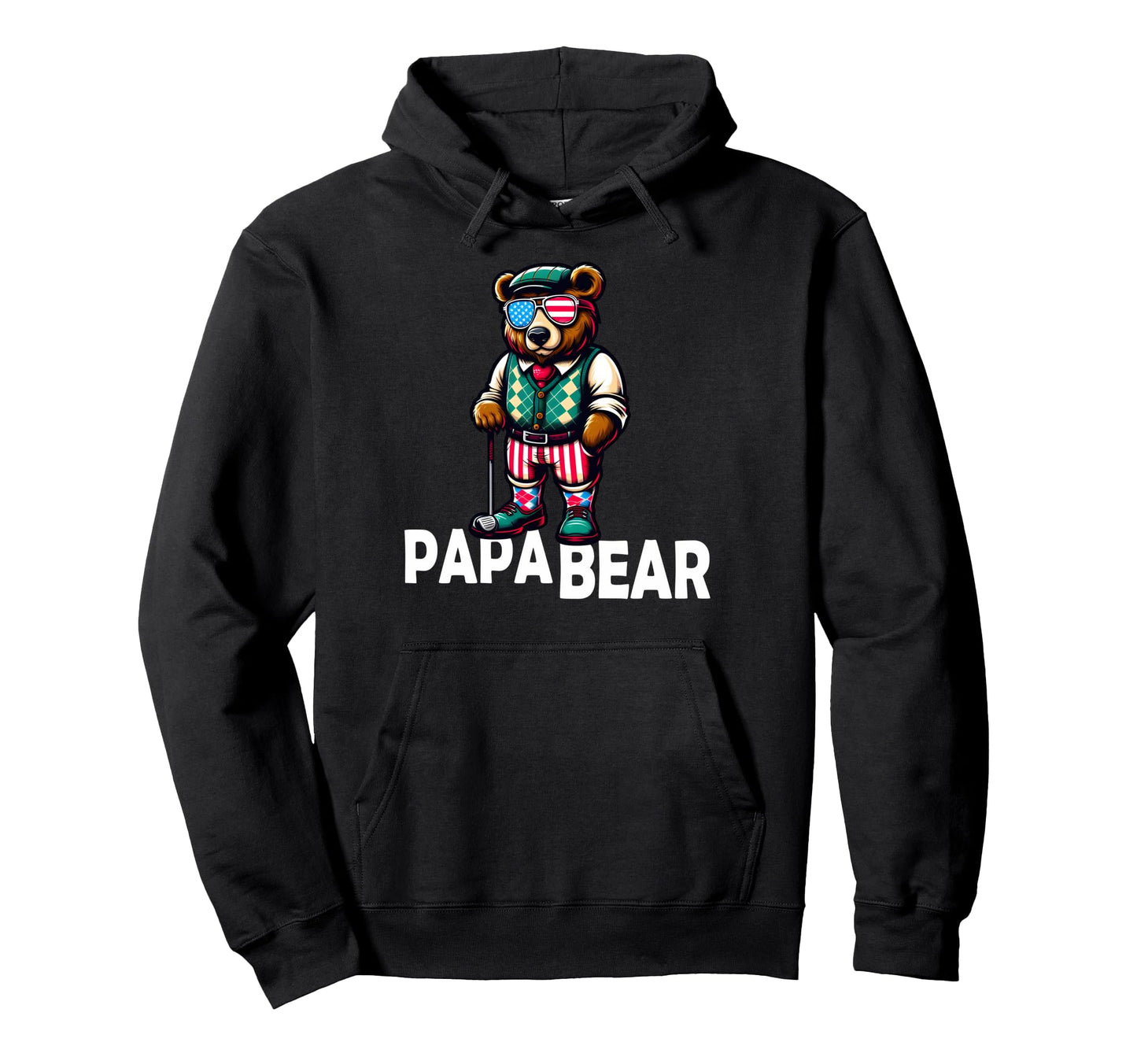 Papa Bear Gifts Funny Birthday Fun Hoodie - Custom Art Print for Adults - T-Shirt, Sweatshirt, Hoodie