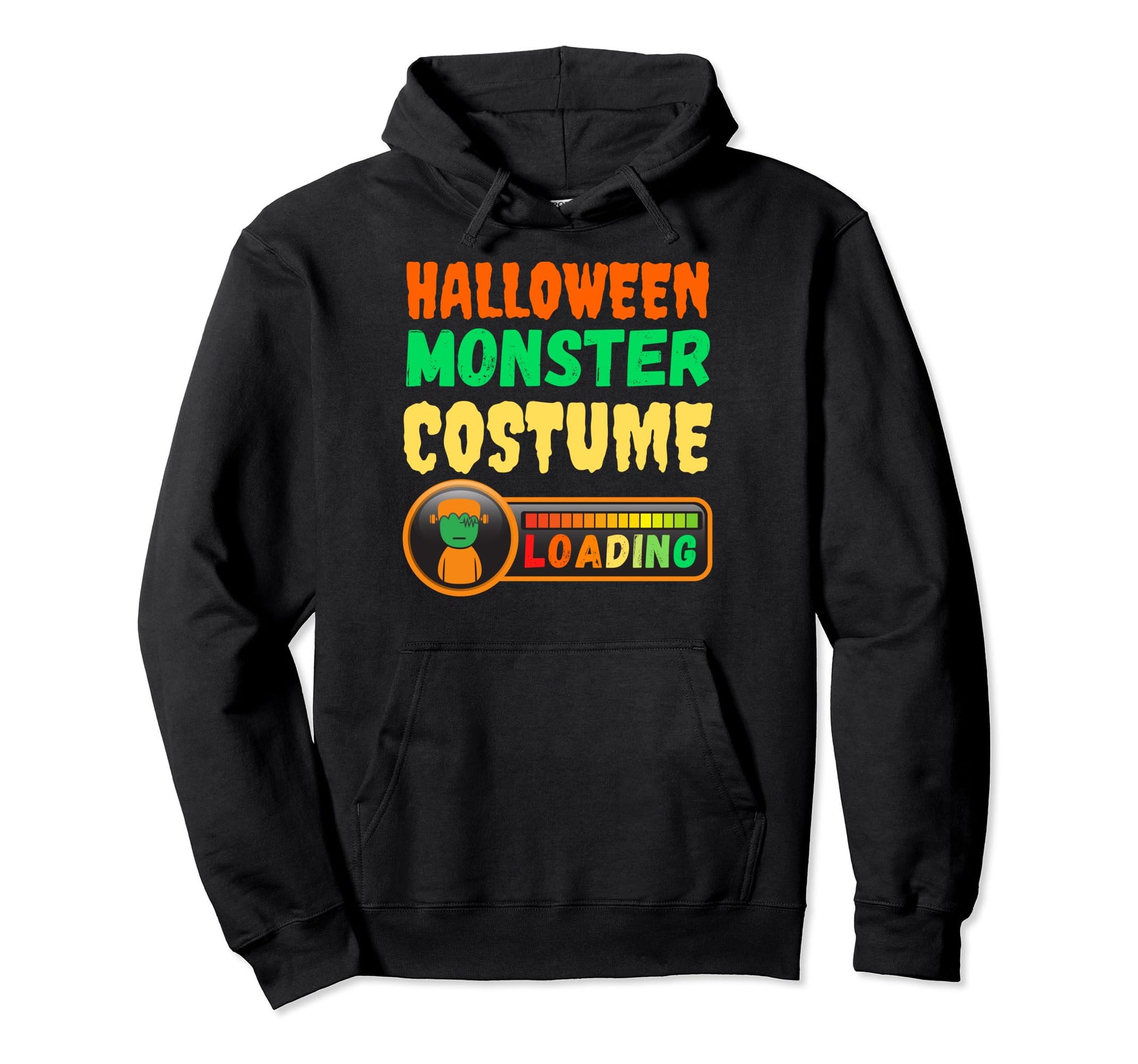Funny Halloween Costume Loading Monster Hoodie - Minimalist Print Unisex - T-Shirt, Sweatshirt, Hoodie