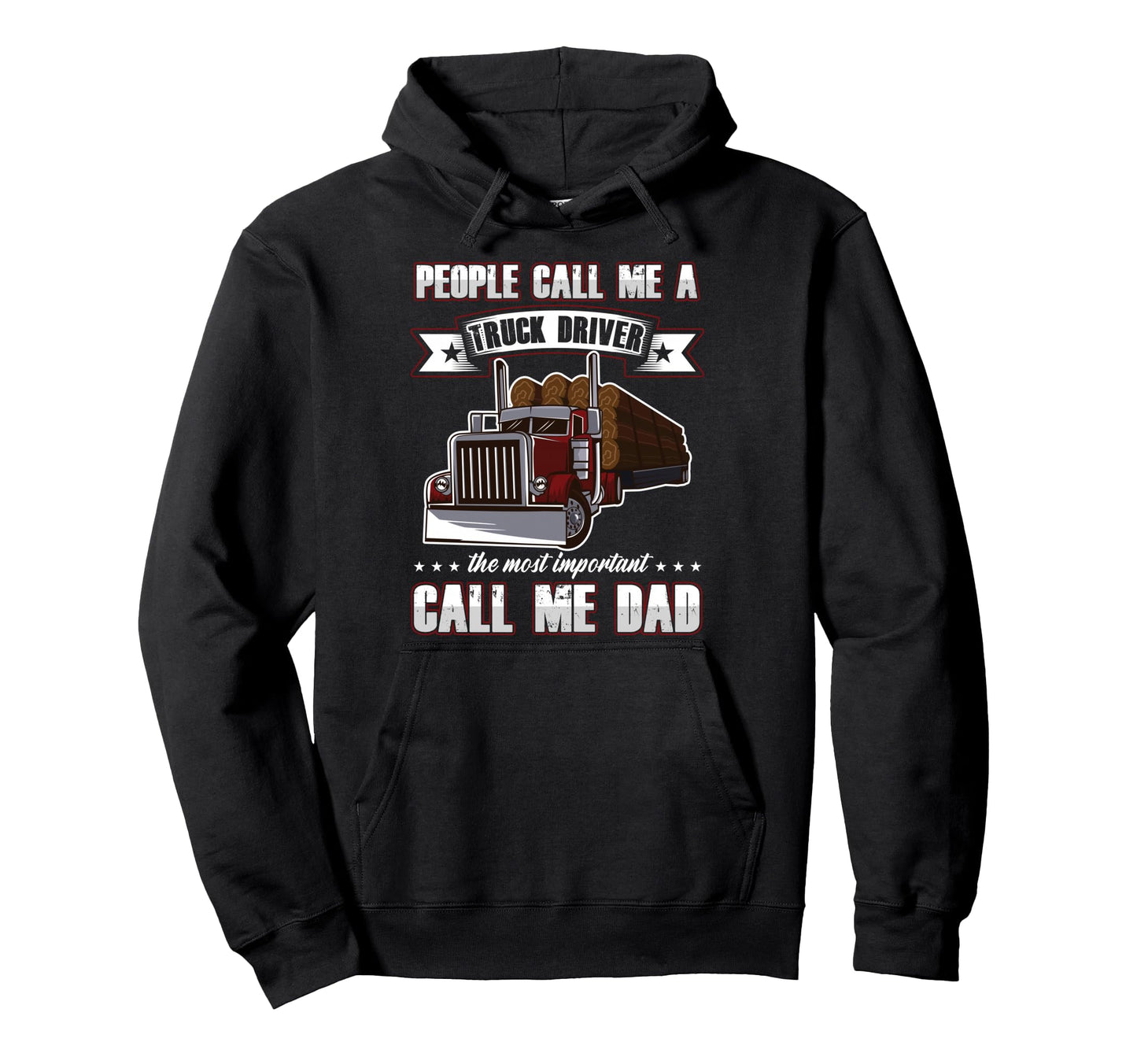Proud Trucker Dad Truck Driver Gifts Hoodie - Trendy Graphic Unisex - T-Shirt, Sweatshirt, Hoodie
