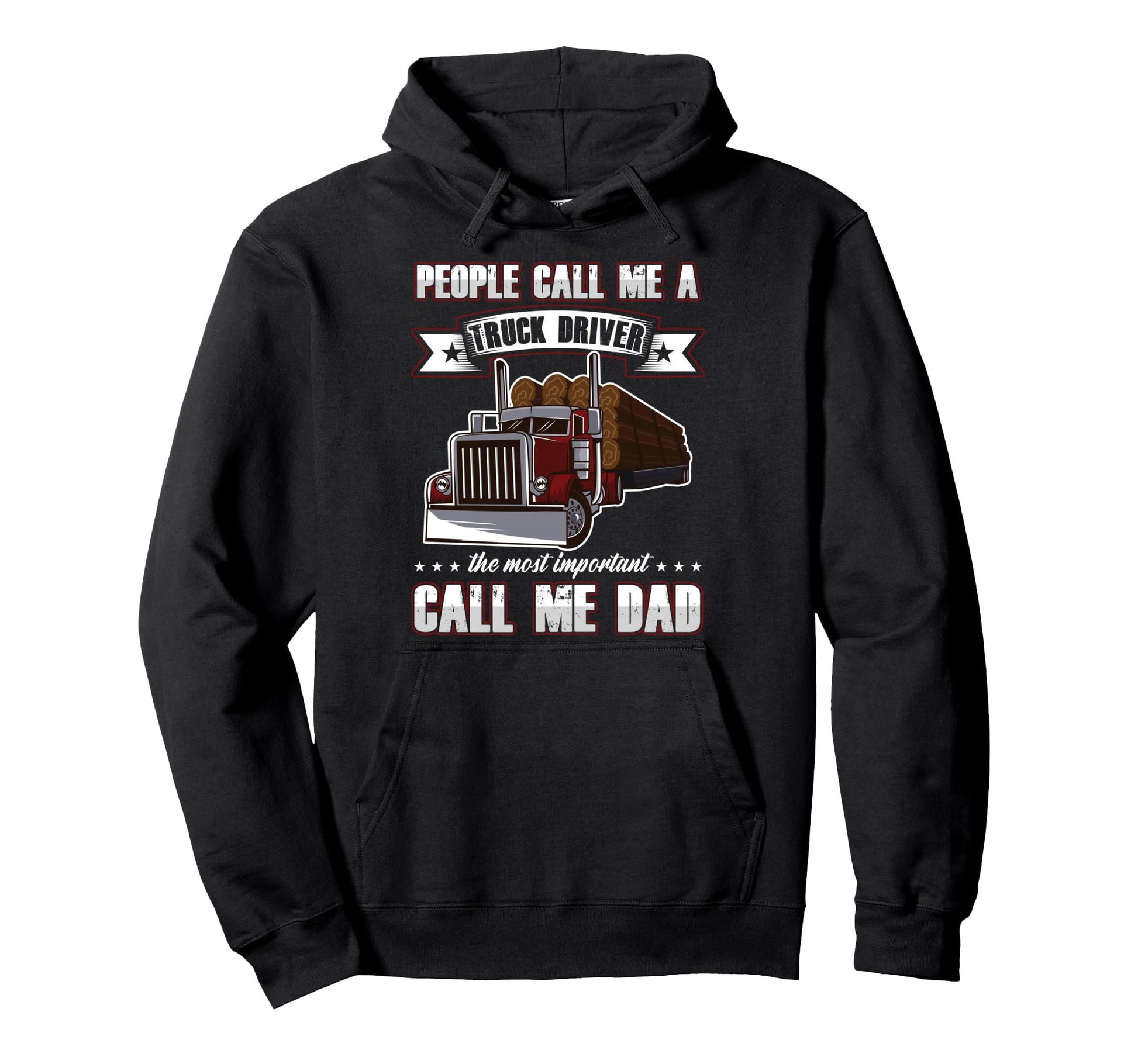 Proud Trucker Dad Truck Driver Gifts Hoodie - Trendy Graphic Unisex - T-Shirt, Sweatshirt, Hoodie