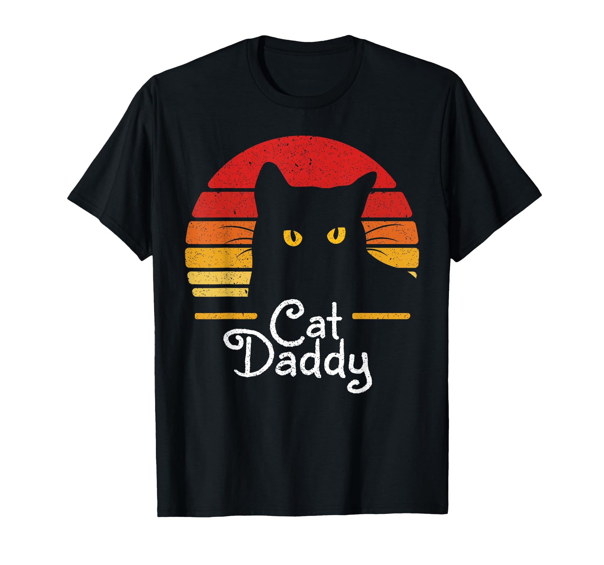 Cat Daddy 70S 80S Black Cat Funny Cat T-Shirt - Custom Art Print Men Women - T-Shirt, Sweatshirt, Hoodie