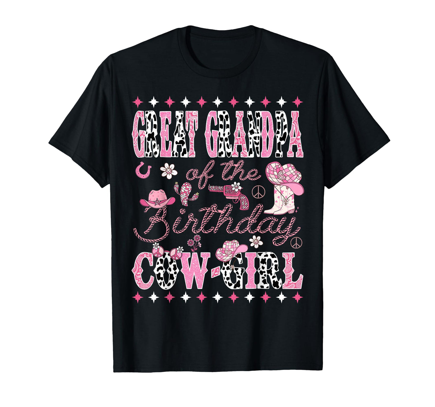 Great Grandpa Birthday Cow Rodeo Great T-Shirt - Graphic Print for Adults - T-Shirt, Sweatshirt, Hoodie