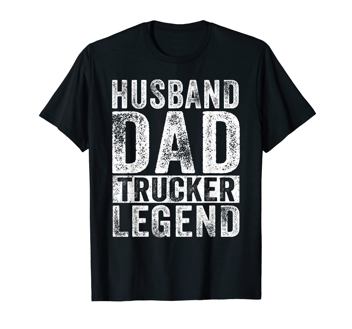 Mens Husband Dad Trucker Legend T-Shirt - Custom Art Print for Adults - T-Shirt, Sweatshirt, Hoodie