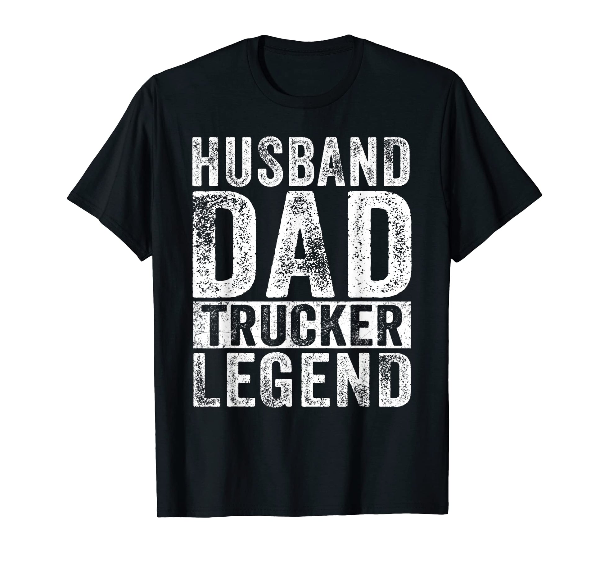Mens Husband Dad Trucker Legend T-Shirt - Custom Art Print for Adults - T-Shirt, Sweatshirt, Hoodie