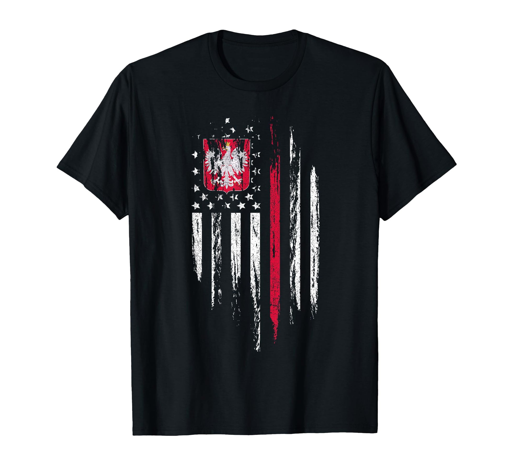 Polish American Flag Combo Poland Usa T-Shirt - Trendy Graphic for Adults - T-Shirt, Sweatshirt, Hoodie