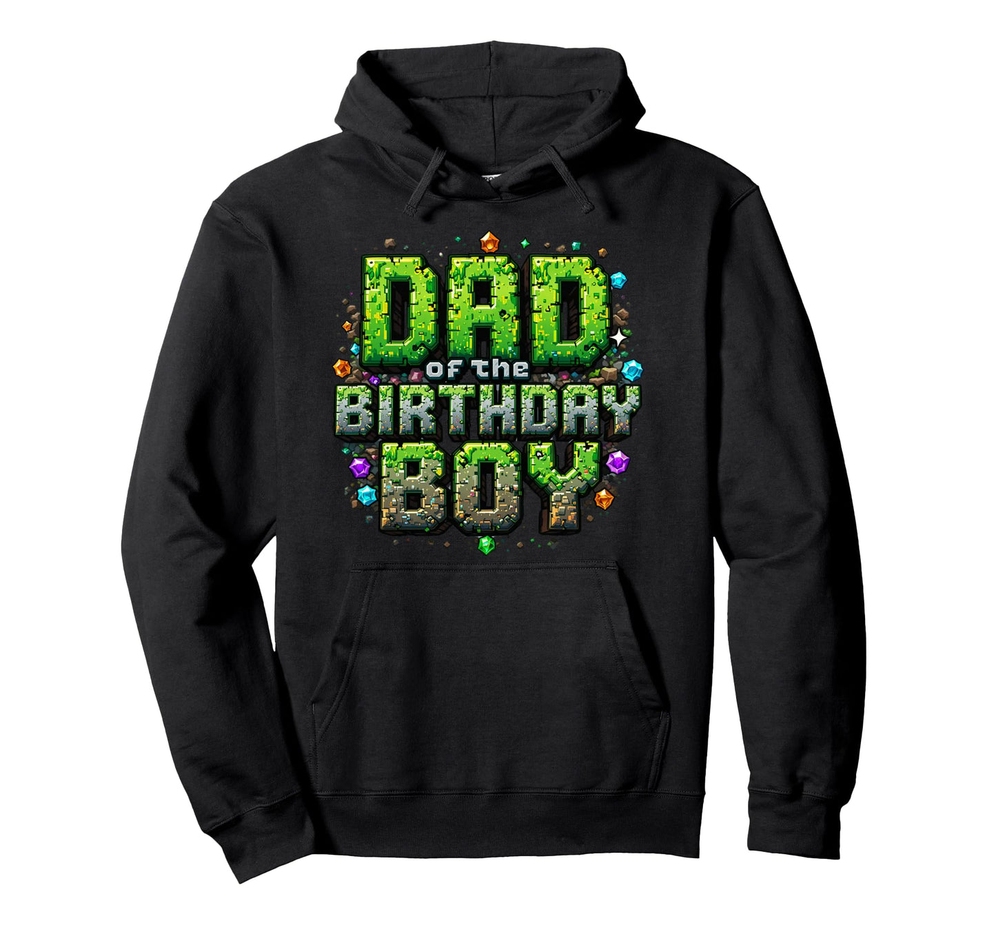 Dad Birthday Gamer Pixel Party Tees Hoodie - Unique Graphic for Adults - T-Shirt, Sweatshirt, Hoodie