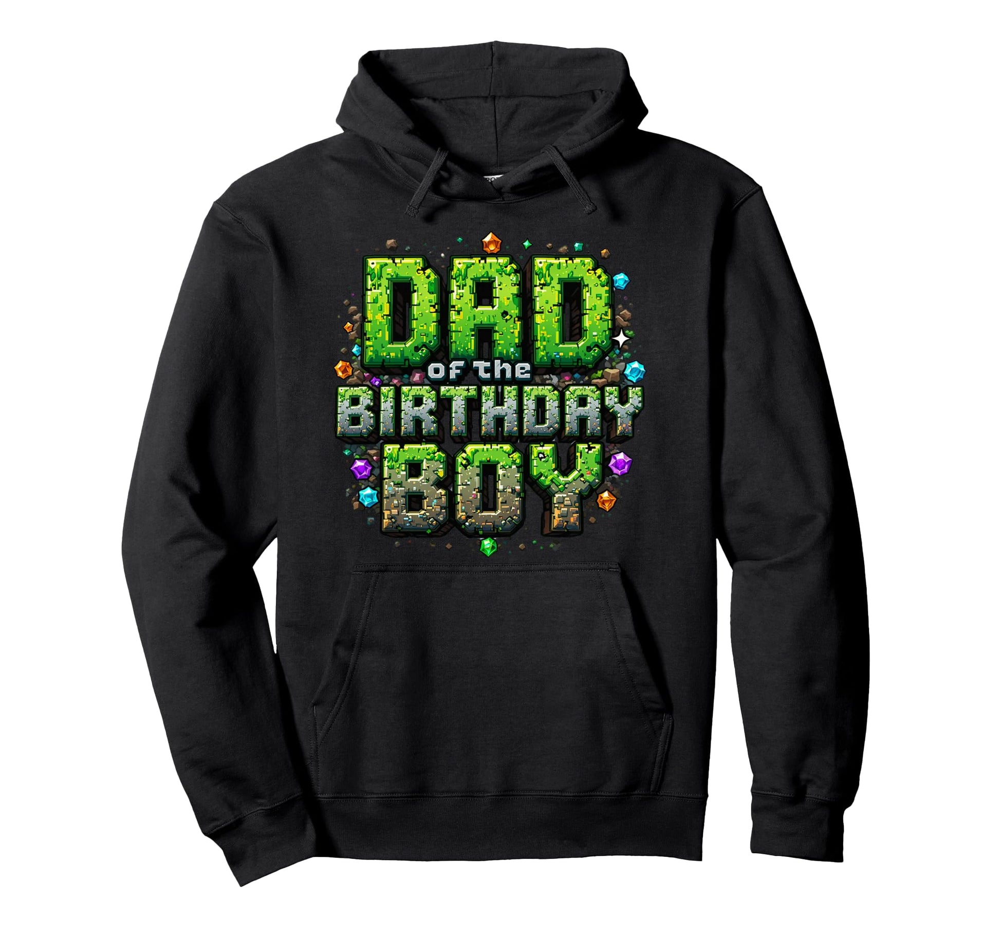 Dad Birthday Gamer Pixel Party Tees Hoodie - Unique Graphic for Adults - T-Shirt, Sweatshirt, Hoodie