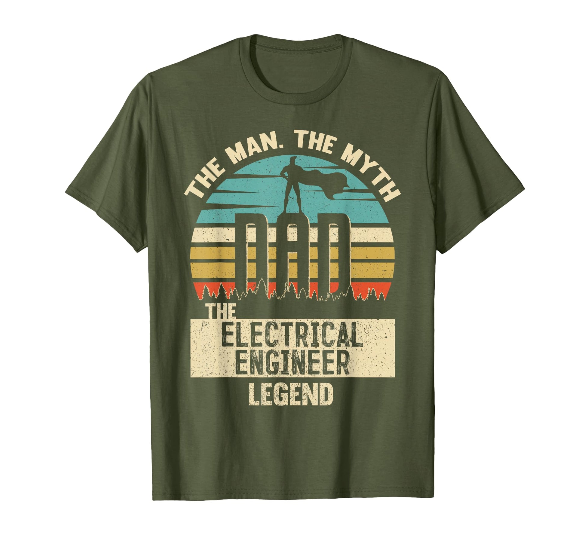Mens Myth Legend Dad Electrical Engineer T-Shirt - Unique Graphic Unisex - T-Shirt, Sweatshirt, Hoodie