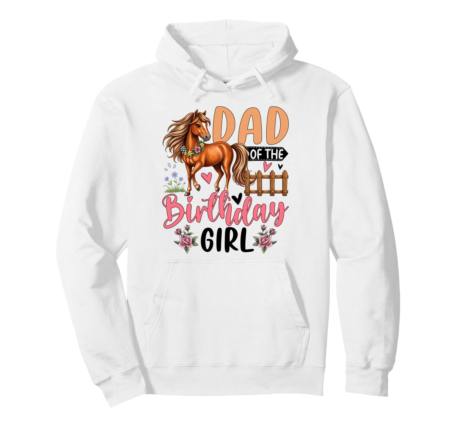 Dad Birthday Horse Hoodie - Minimalist Print Unisex - T-Shirt, Sweatshirt, Hoodie