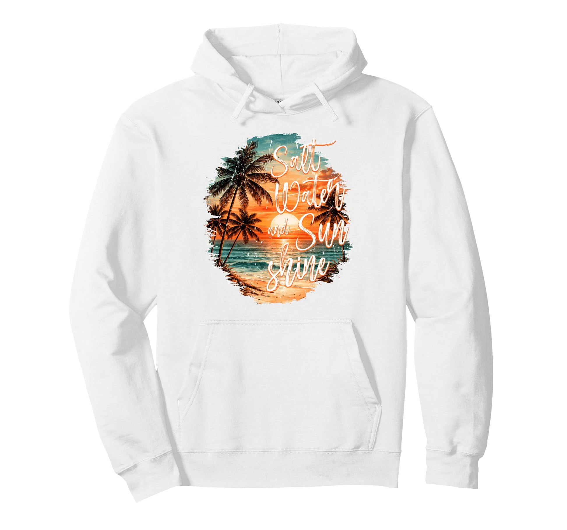 Salt Water And Sunshine Beach Sunset Hoodie - Casual Everyday Wear Unisex - T-Shirt, Sweatshirt, Hoodie