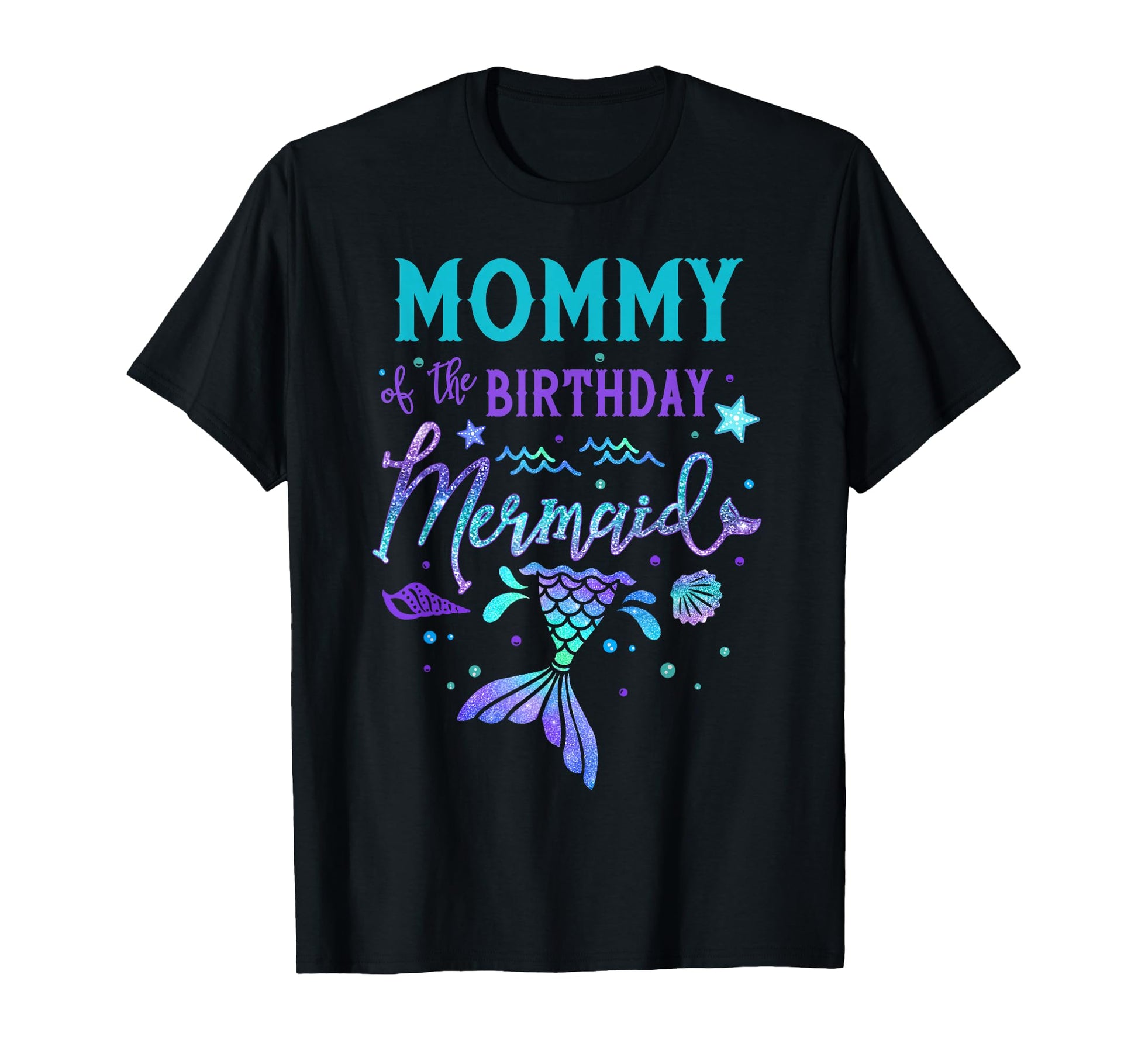 Mommy Birthday Mermaid Theme Party Squad T-Shirt - Custom Art Print Unisex - T-Shirt, Sweatshirt, Hoodie