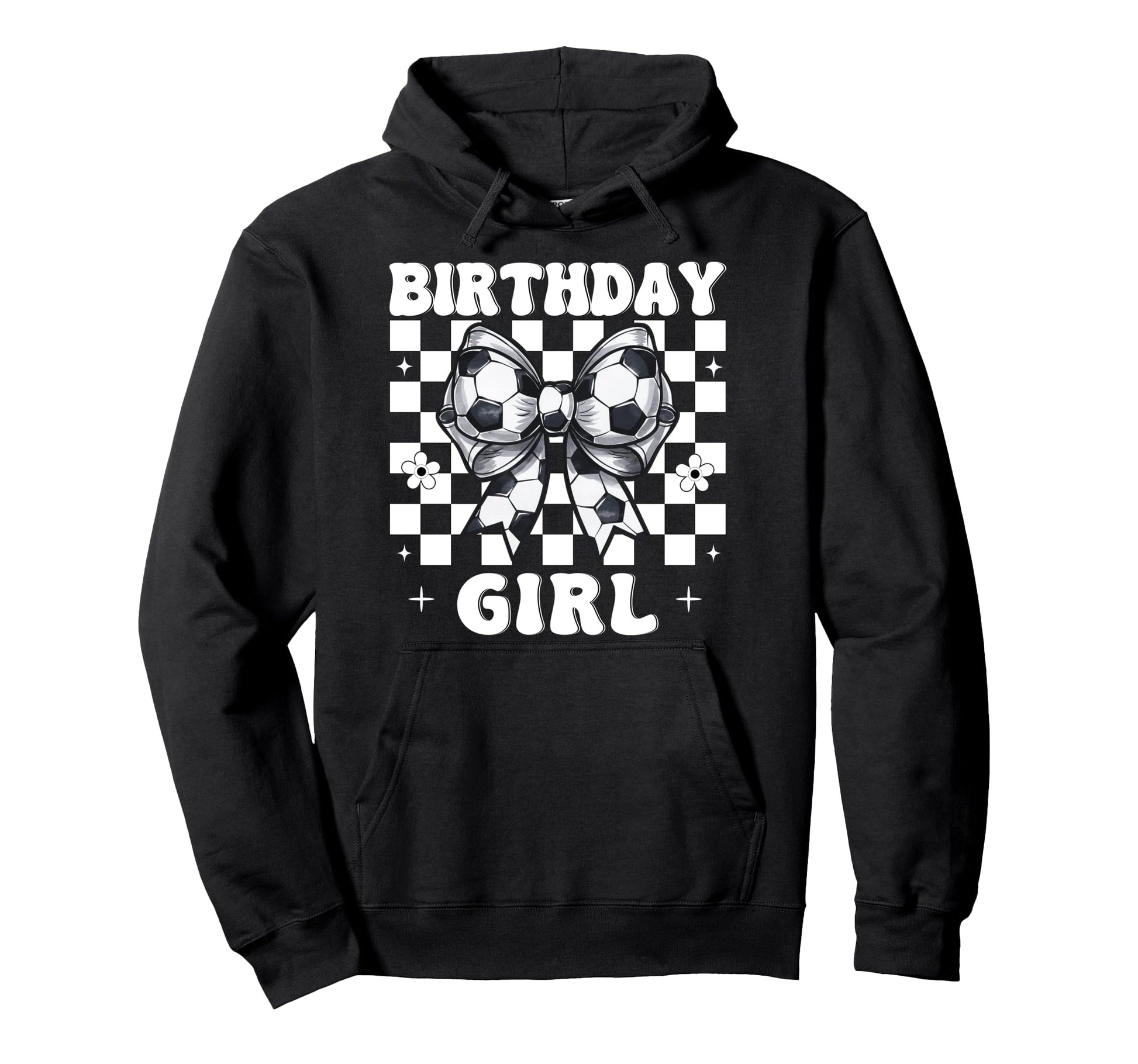 Birthday Soccer Coquette Bow Hoodie - Custom Art Print Men Women - T-Shirt, Sweatshirt, Hoodie
