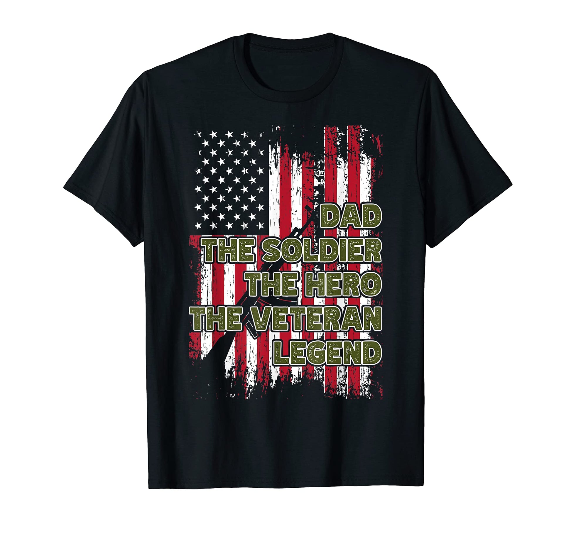 Dad Soldier Hero Veteran Legend T-Shirt - Custom Art Print Unisex - T-Shirt, Sweatshirt, Hoodie