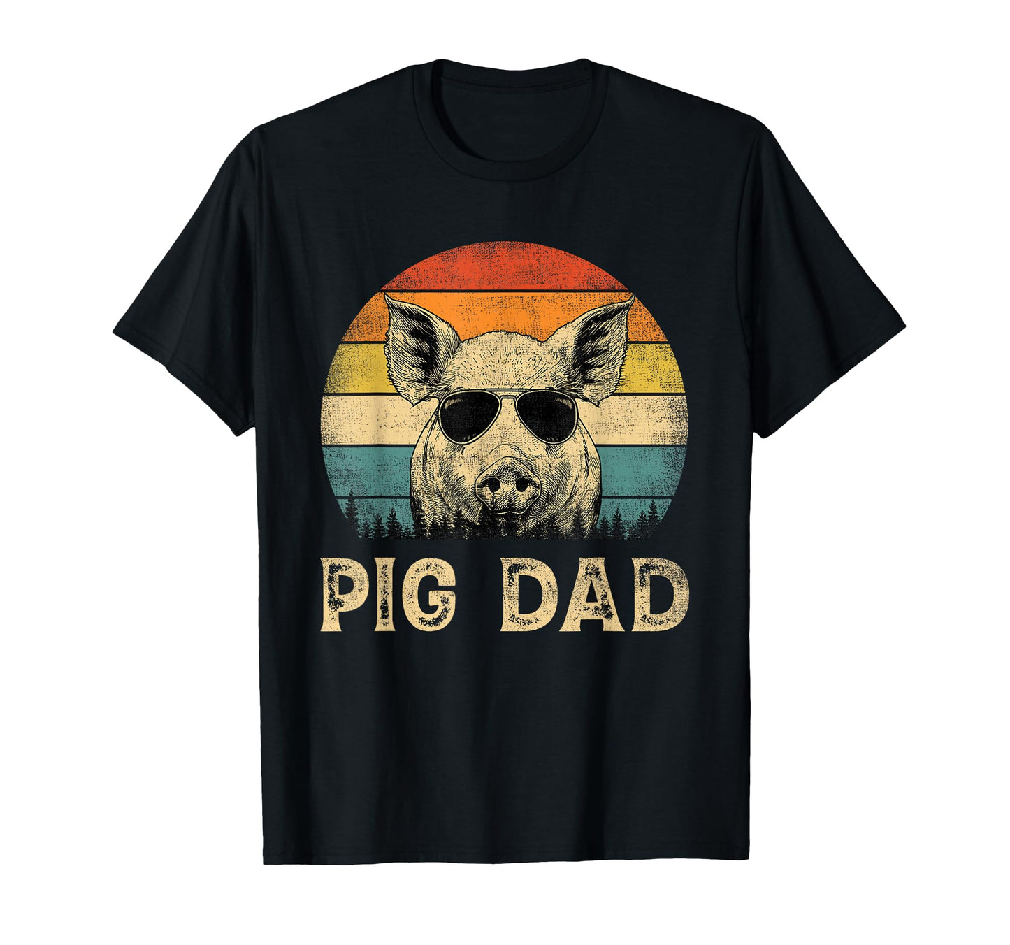 Pig Dad Pig Lovers Daddy Fathers Day T-Shirt - Unique Graphic Unisex - T-Shirt, Sweatshirt, Hoodie