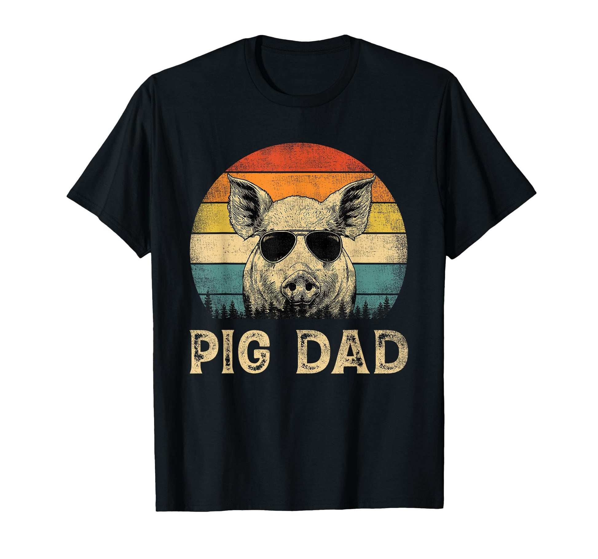 Pig Dad Pig Lovers Daddy Fathers Day T-Shirt - Unique Graphic Unisex - T-Shirt, Sweatshirt, Hoodie
