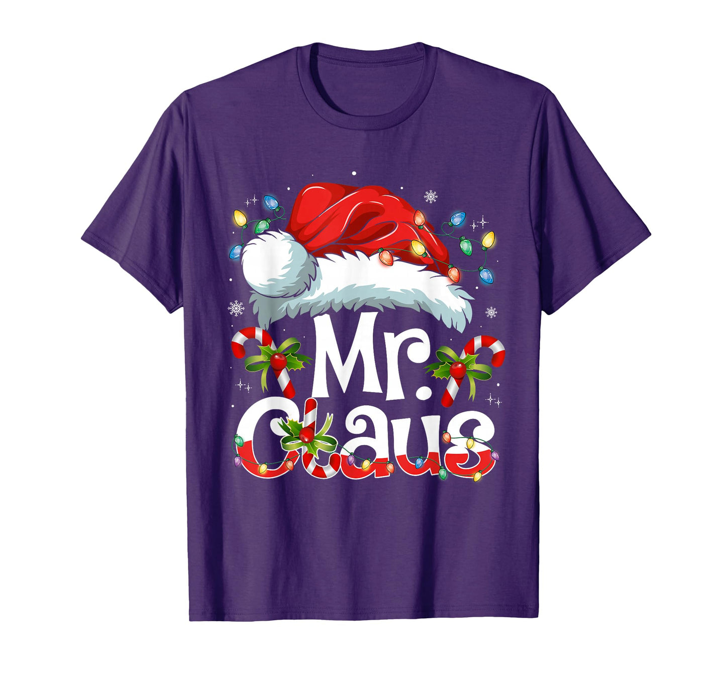 Mr And Mrs Claus Couples Matching Pajamas T-Shirt - Novelty Apparel Unisex - T-Shirt, Sweatshirt, Hoodie