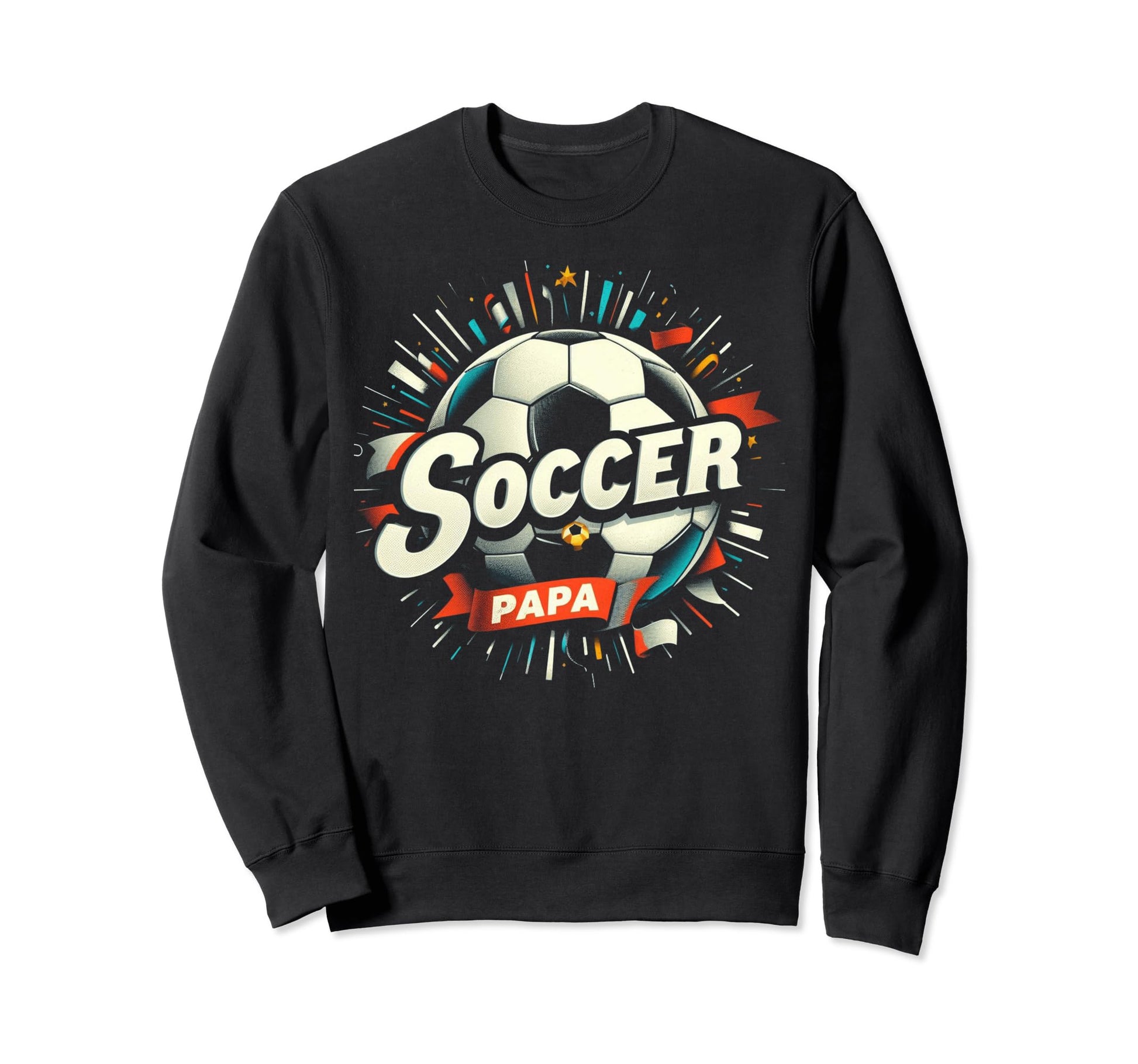 Soccer Papa Family Matching Dad Fathers Sweatshirt - Unique Graphic Unisex - T-Shirt, Sweatshirt, Hoodie