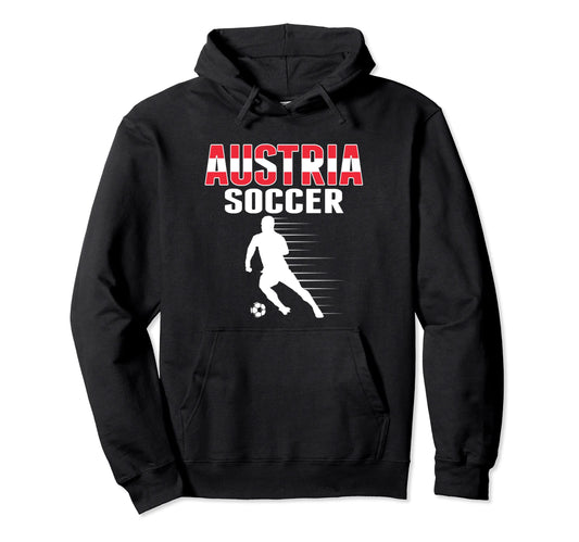 Austria Soccer Fans Jersey Austrian Hoodie - Unique Graphic Men Women - T-Shirt, Sweatshirt, Hoodie