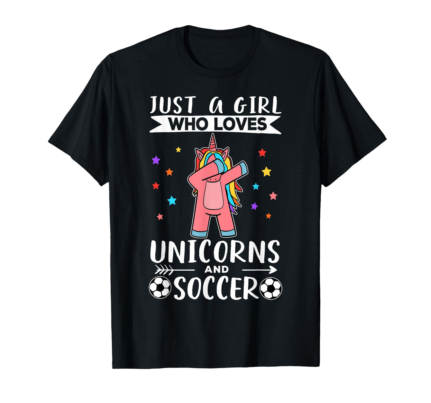Just Who Loves Unicorns And Soccer T-Shirt - Graphic Print for Adults - T-Shirt, Sweatshirt, Hoodie