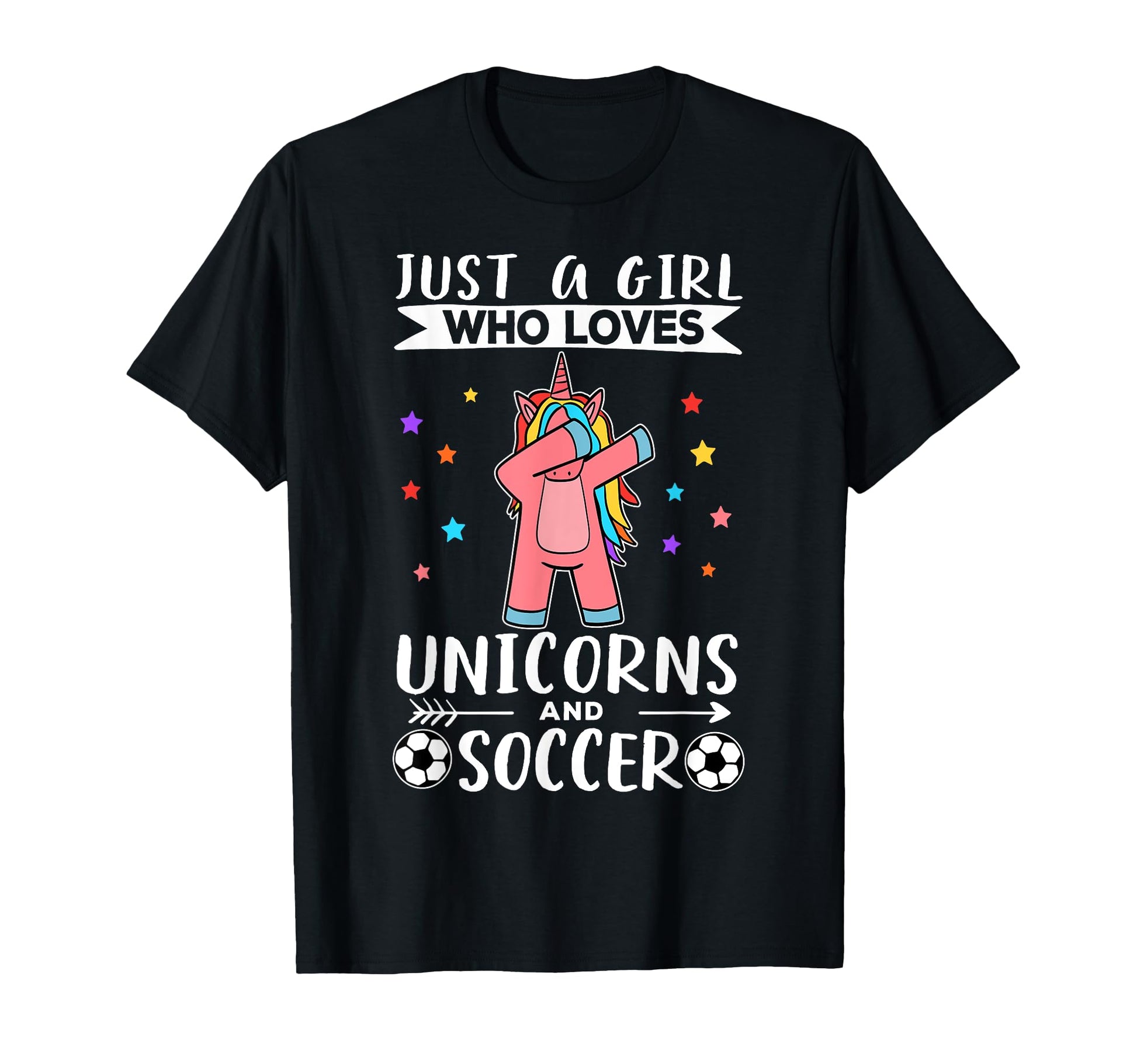 Just Who Loves Unicorns And Soccer T-Shirt - Graphic Print for Adults - T-Shirt, Sweatshirt, Hoodie