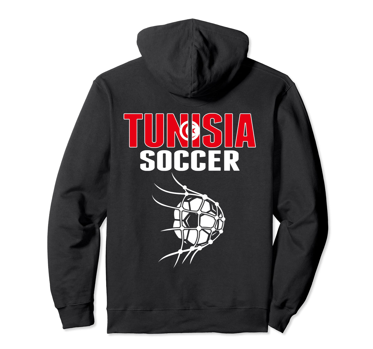 Tunisia Soccer Ball Net Tunisia Hoodie - Trendy Graphic for Adults - T-Shirt, Sweatshirt, Hoodie