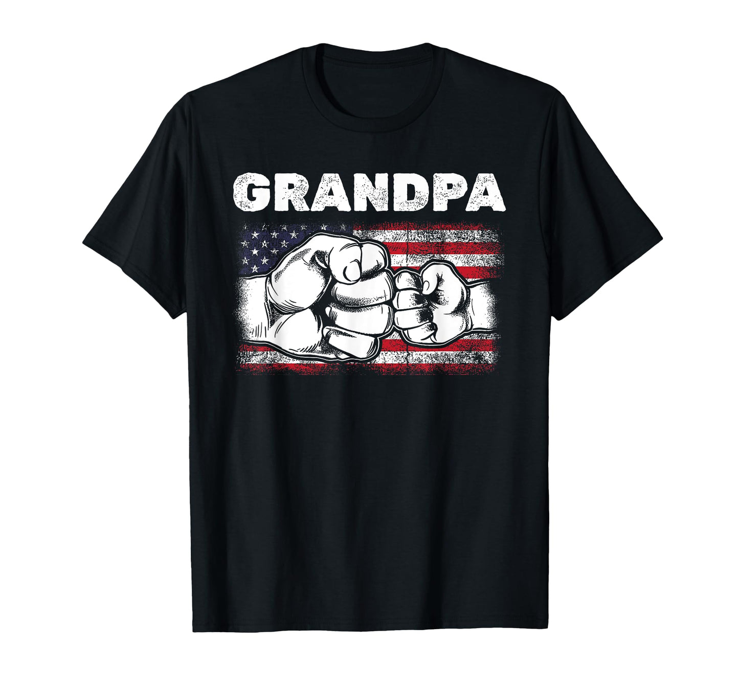 Us Flag Grandpa Grandson Fist Bump T-Shirt - Streetwear Style Unisex - T-Shirt, Sweatshirt, Hoodie
