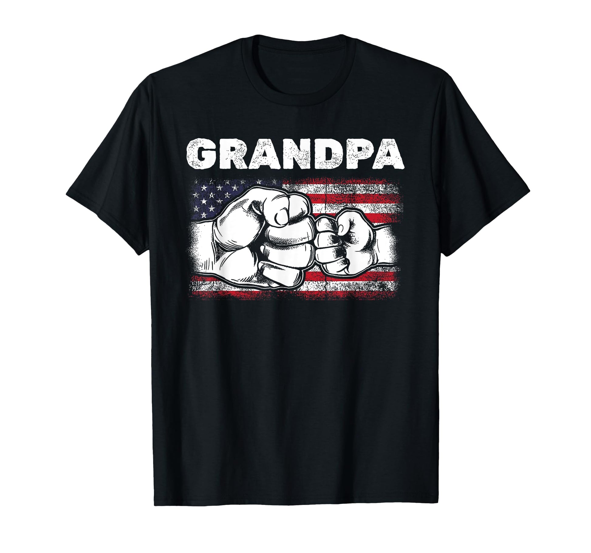 Us Flag Grandpa Grandson Fist Bump T-Shirt - Streetwear Style Unisex - T-Shirt, Sweatshirt, Hoodie