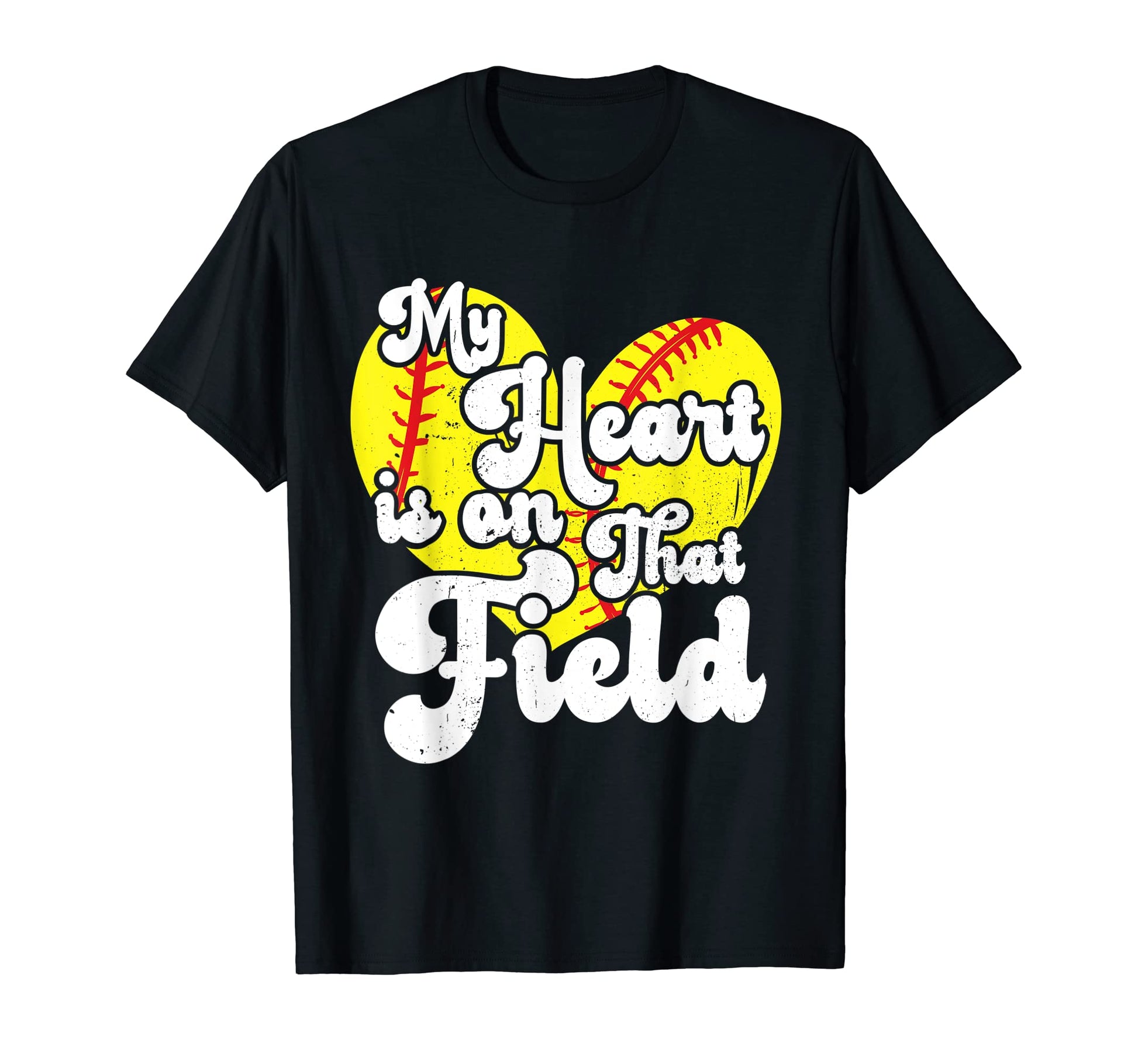Funny My Heart Is That Field Softball T-Shirt - Graphic Print Men Women - T-Shirt, Sweatshirt, Hoodie