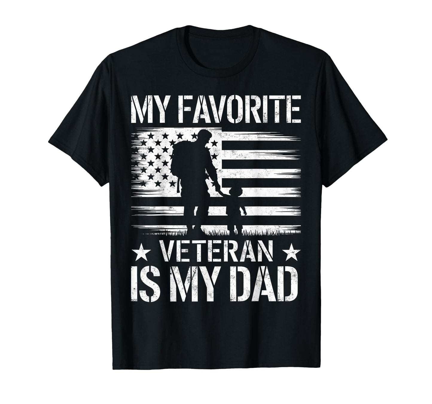 My Favorite Veteran Is My Dad Us Flag T-Shirt - Streetwear Style Unisex - T-Shirt, Sweatshirt, Hoodie