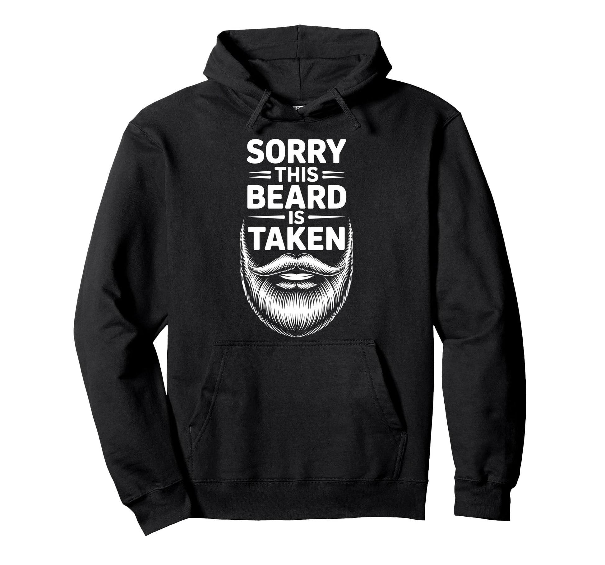 Beard Art Mustache Lover Bearded Hoodie - Fun Novelty Design for Adults - T-Shirt, Sweatshirt, Hoodie