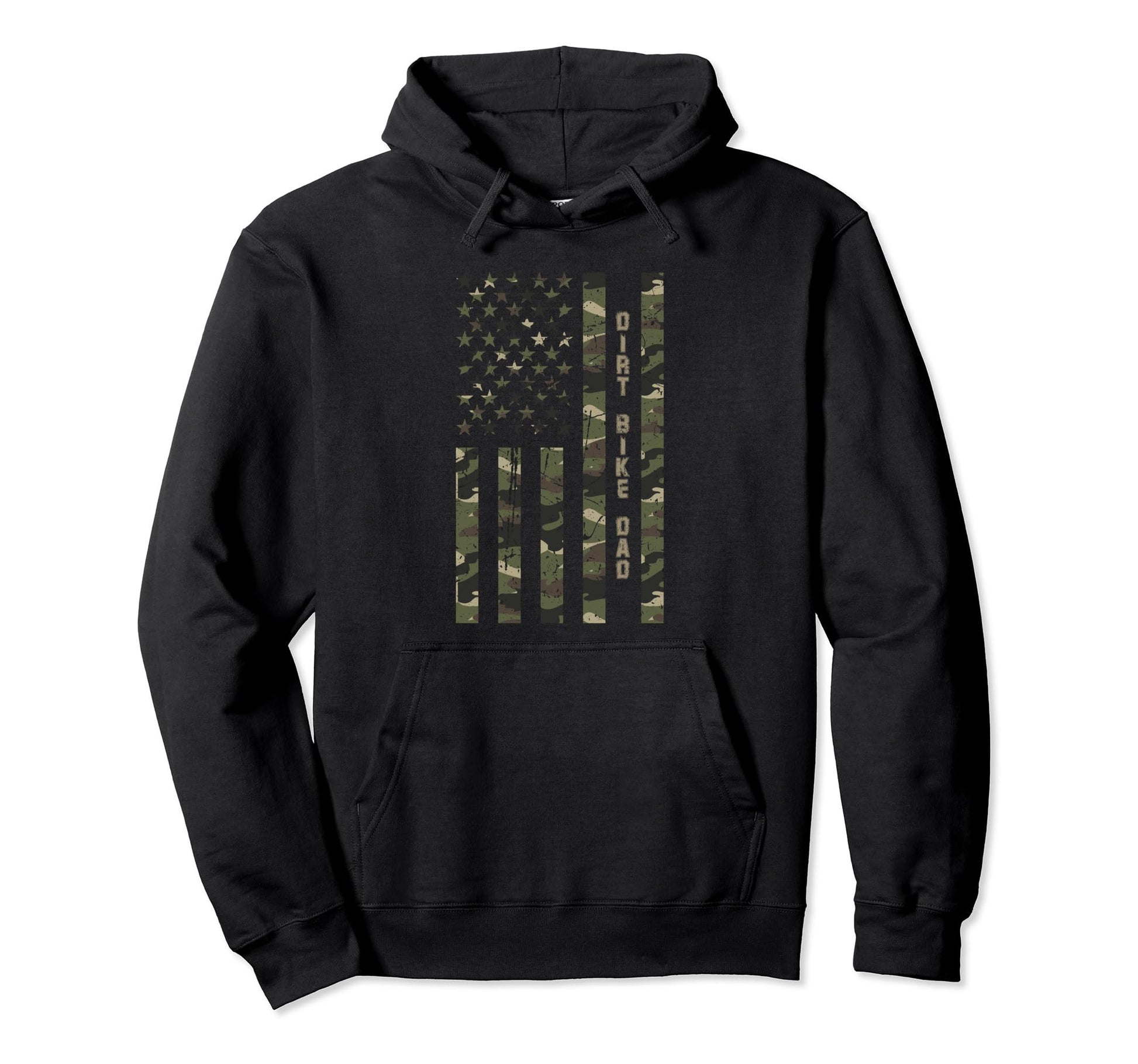 Dirt Bike Dad United States Distressed Hoodie - Minimalist Print Unisex - T-Shirt, Sweatshirt, Hoodie