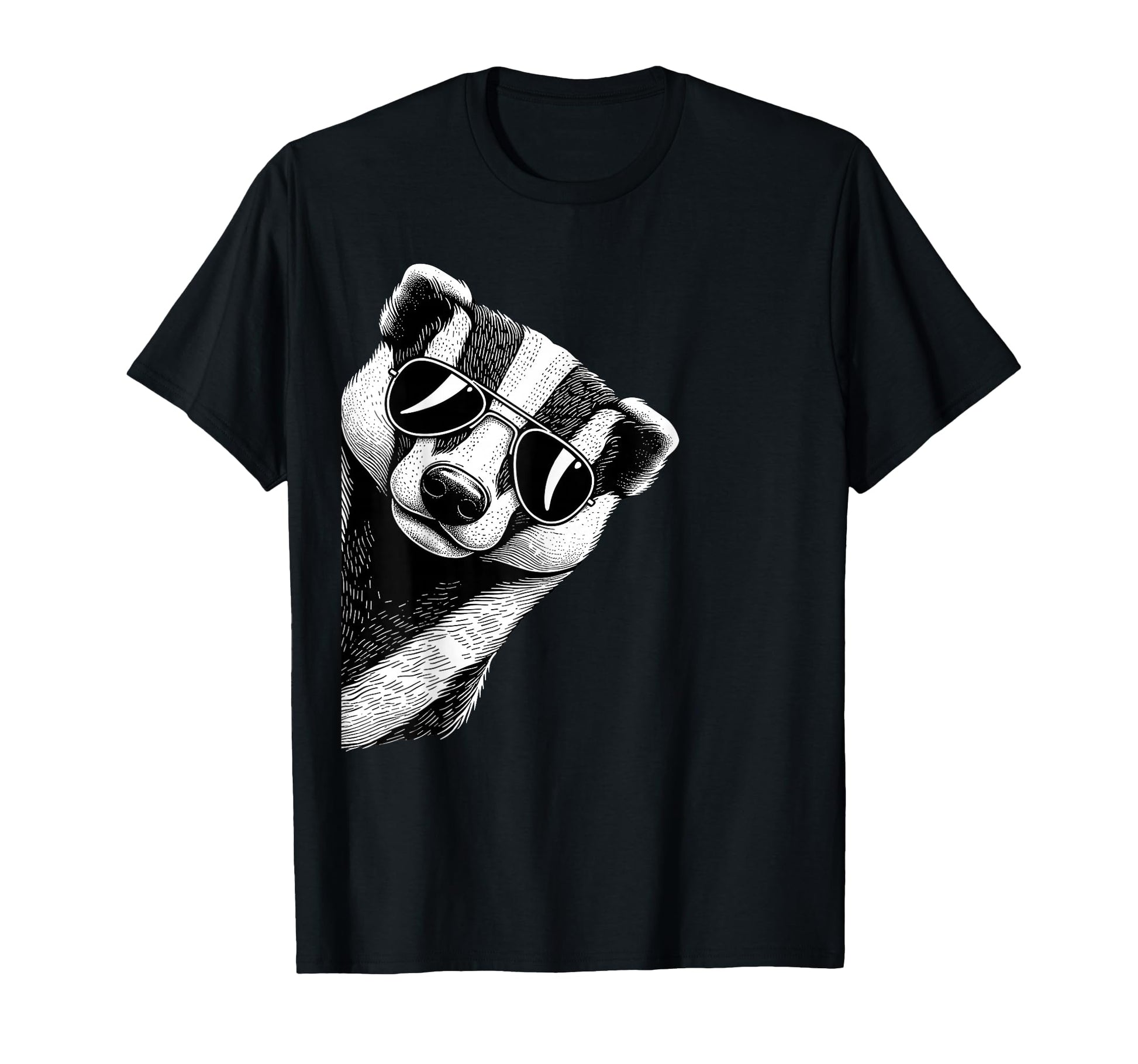 Funny Honey Badger Art Wearing T-Shirt - Fun Novelty Design for Adults - T-Shirt, Sweatshirt, Hoodie