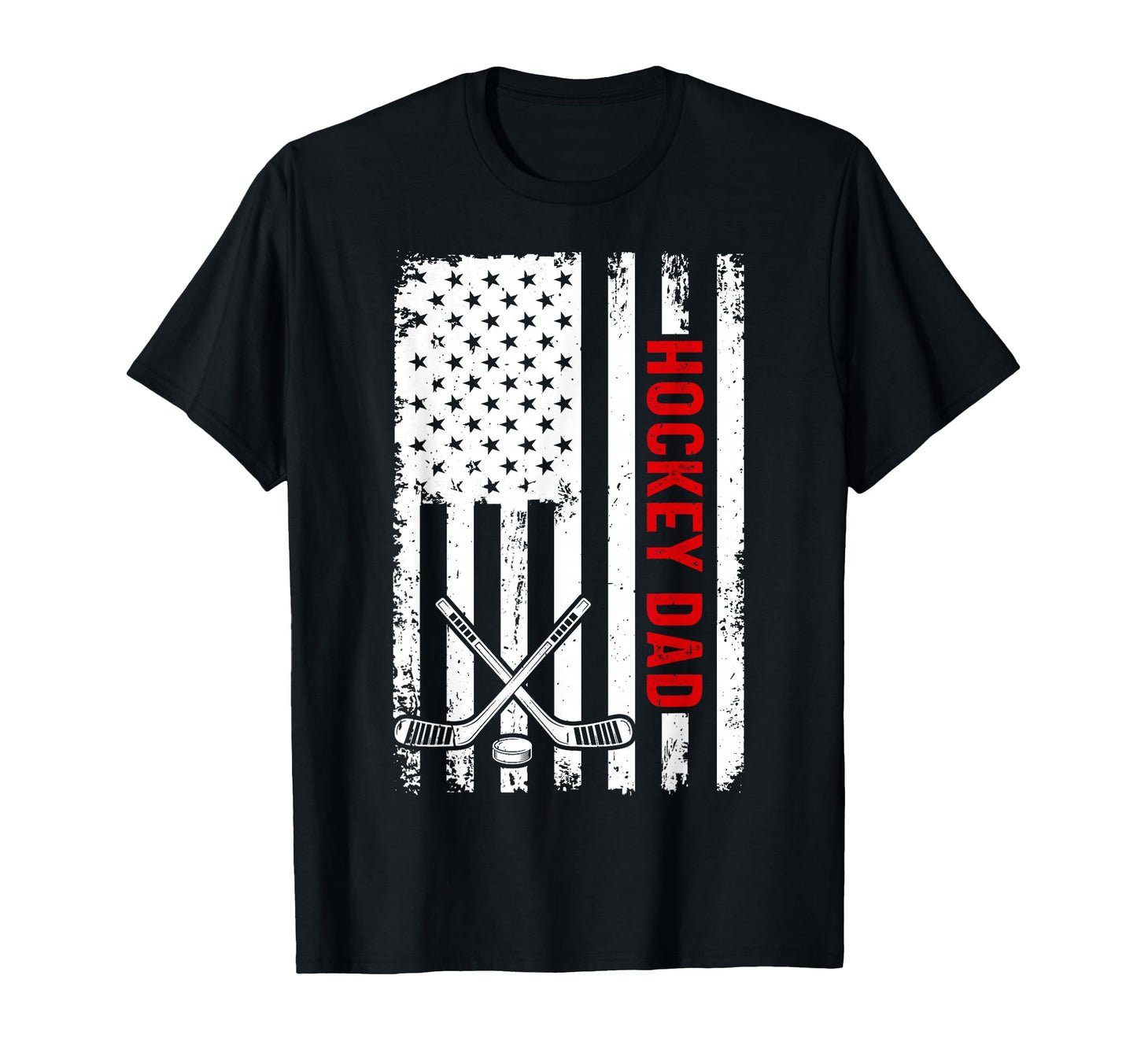 Hockey Player Papa Fathers Day T-Shirt - Casual Everyday Wear Men Women - T-Shirt, Sweatshirt, Hoodie