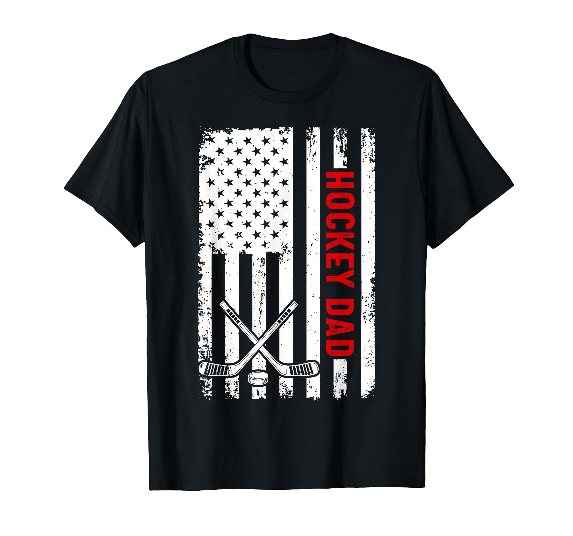 Hockey Player Papa Fathers Day T-Shirt - Casual Everyday Wear Men Women - T-Shirt, Sweatshirt, Hoodie