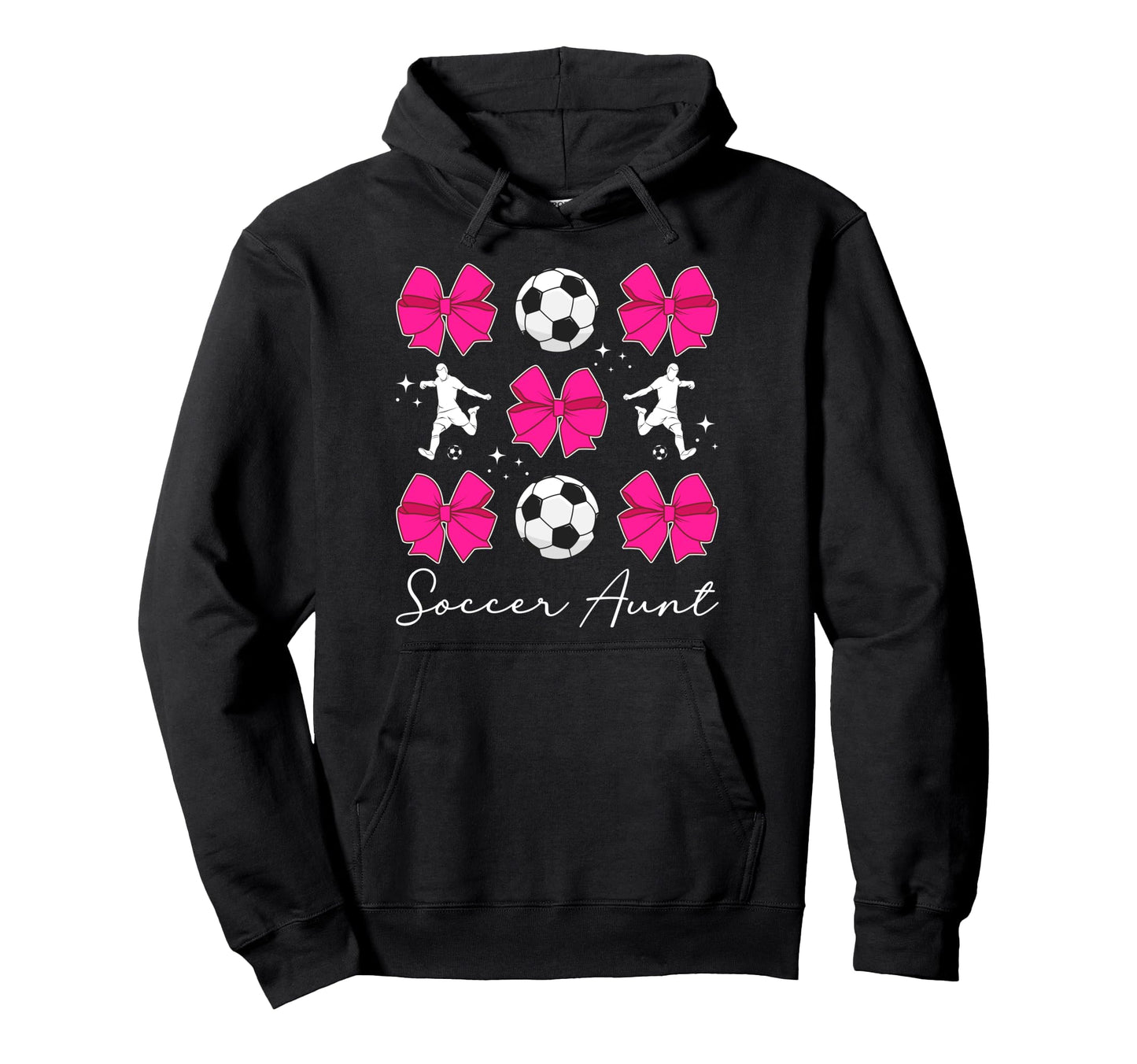 Soccer Aunt Soccer Player Auntie Coquette Hoodie - Trendy Graphic Unisex - T-Shirt, Sweatshirt, Hoodie