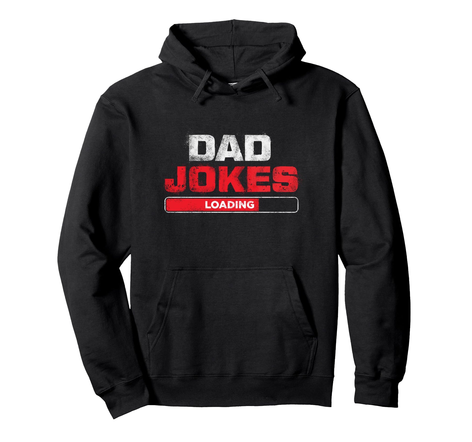Dad Jokes Loading Funny Distressed Hoodie - Graphic Print Unisex - T-Shirt, Sweatshirt, Hoodie